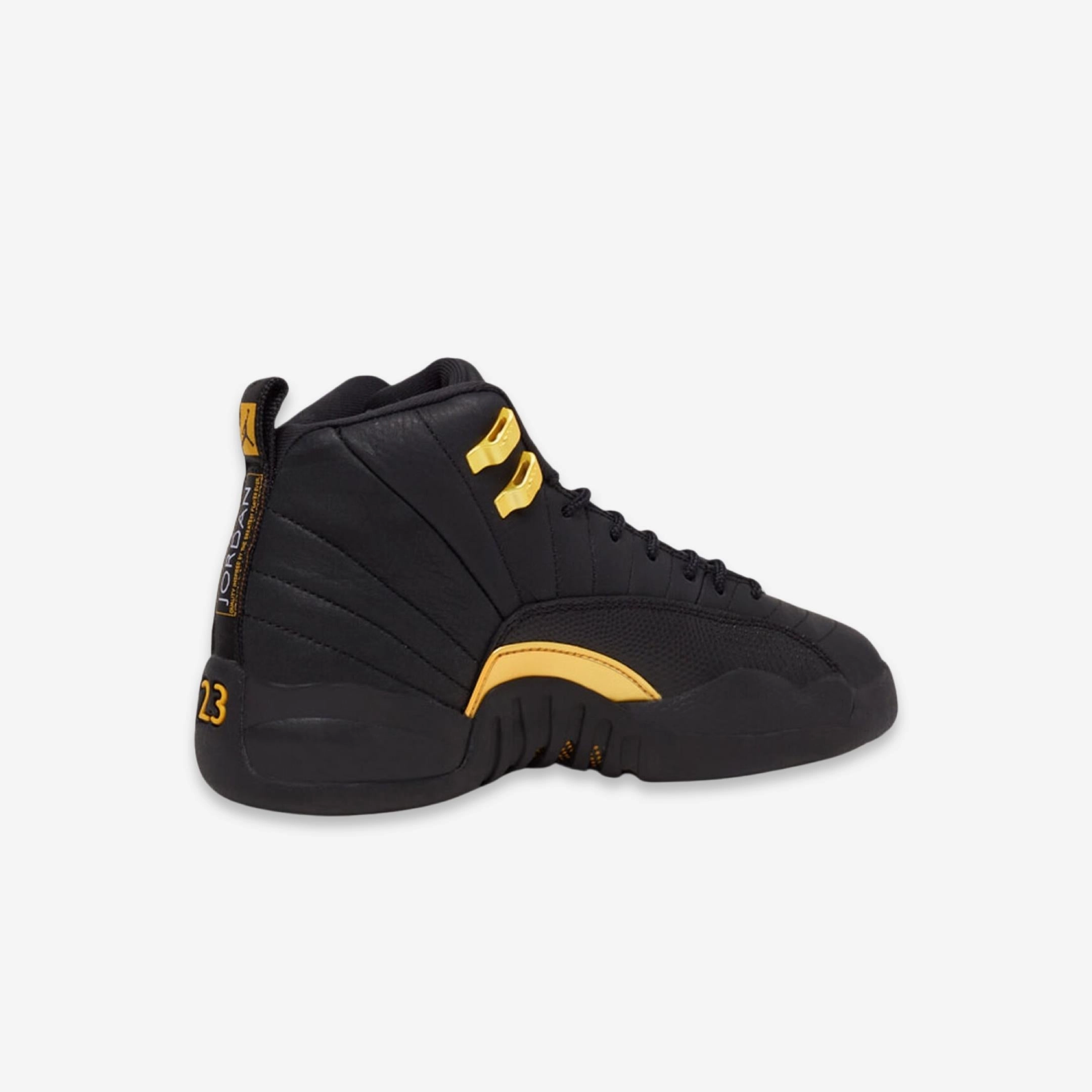 (GS) Air Jordan 12 Retro 'Black Taxi' (2022) 153265-071 Air Jordan 12 Game-Ready Sneakers