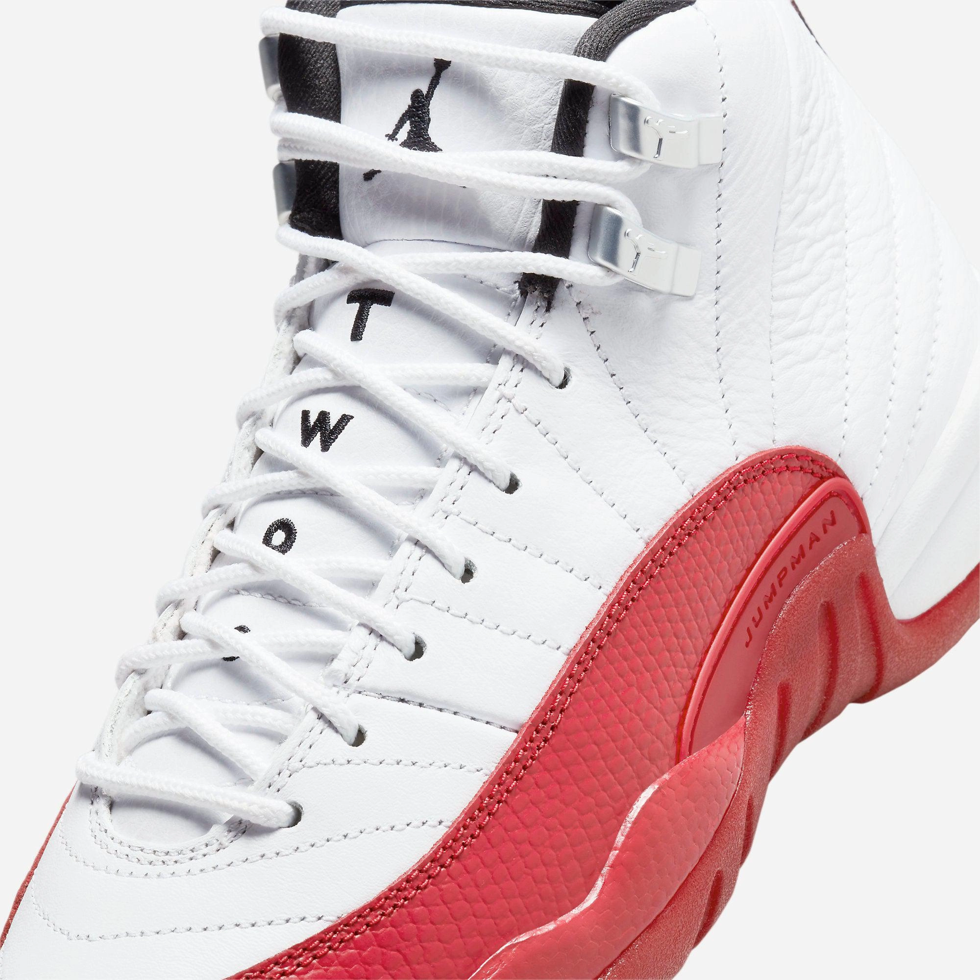 (GS) Air Jordan 12 Retro 'Cherry / Varsity Red' (2023) 153265-116 Air Jordan 12 Game-Ready Sneakers