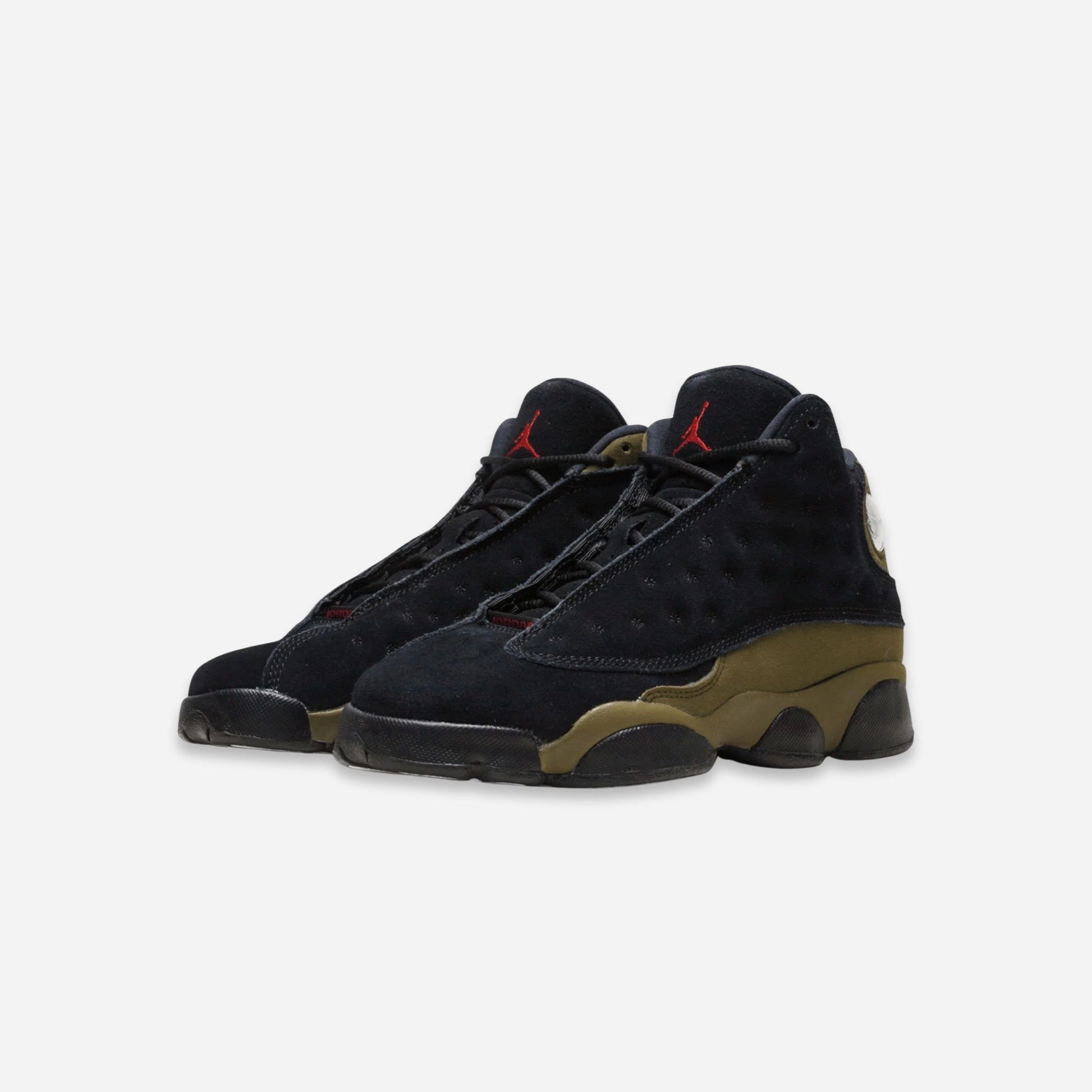 (GS) Air Jordan 13 Retro 'Olive' (2018) 884129-006 Air Jordan 13 Bold Sole Basketball Shoes