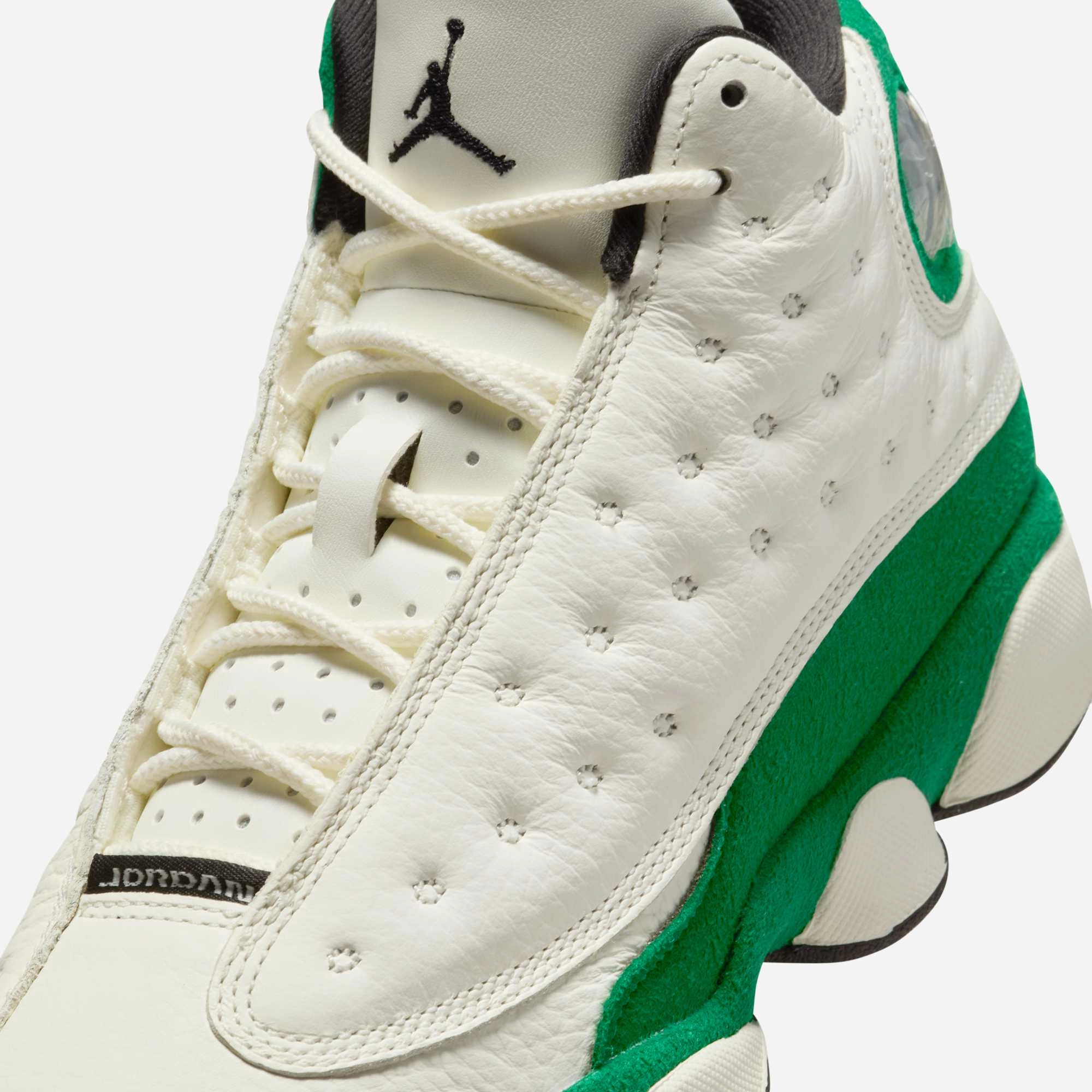 (GS) Air Jordan 13 Retro 'Sail / Pine Green' (2025) HQ0780-103 Air Jordan 13 Bold Sole Basketball Shoes