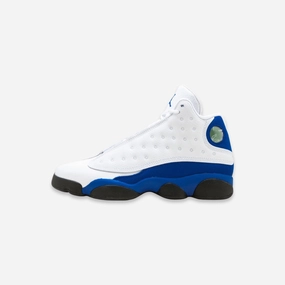 (GS) Air Jordan 13 Retro 'White / Hyper Royal' (2018) 884129-117 Air Jordan 13 shoes with bold midsole design
