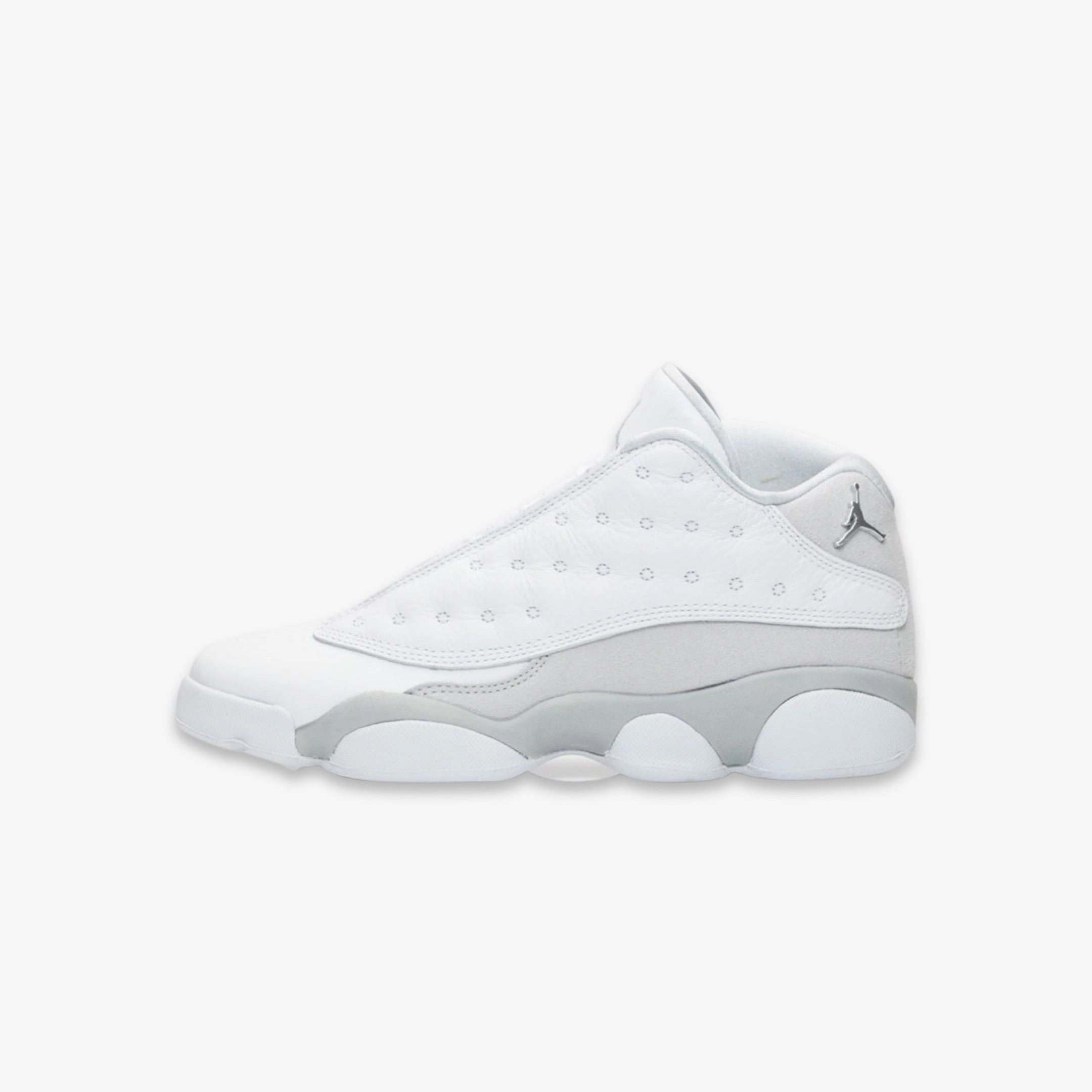 (GS) Air Jordan 13 Retro Low 'Pure Platinum' (2017) 310811-100 Air Jordan 13 shoes with bold midsole design