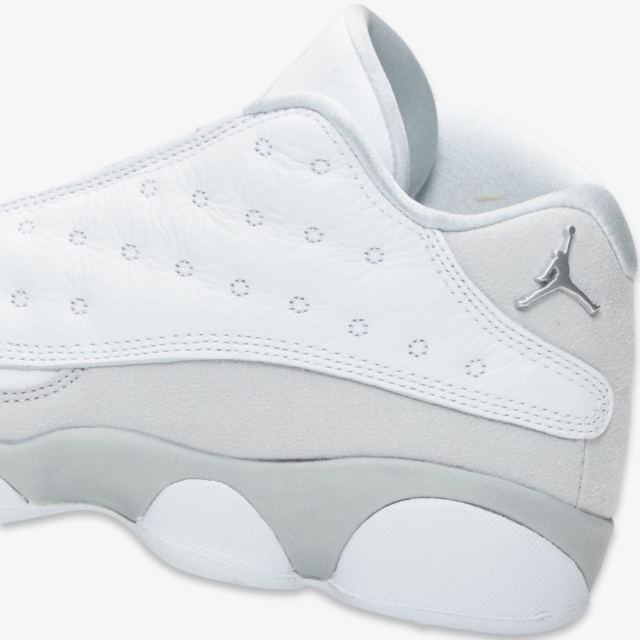 (GS) Air Jordan 13 Retro Low 'Pure Platinum' (2017) 310811-100 Air Jordan 13 Bold Sole Basketball Shoes