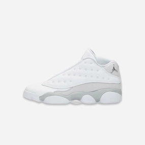 (GS) Air Jordan 13 Retro Low 'Pure Platinum' (2017) 310811-100 Air Jordan 13 shoes with bold midsole design