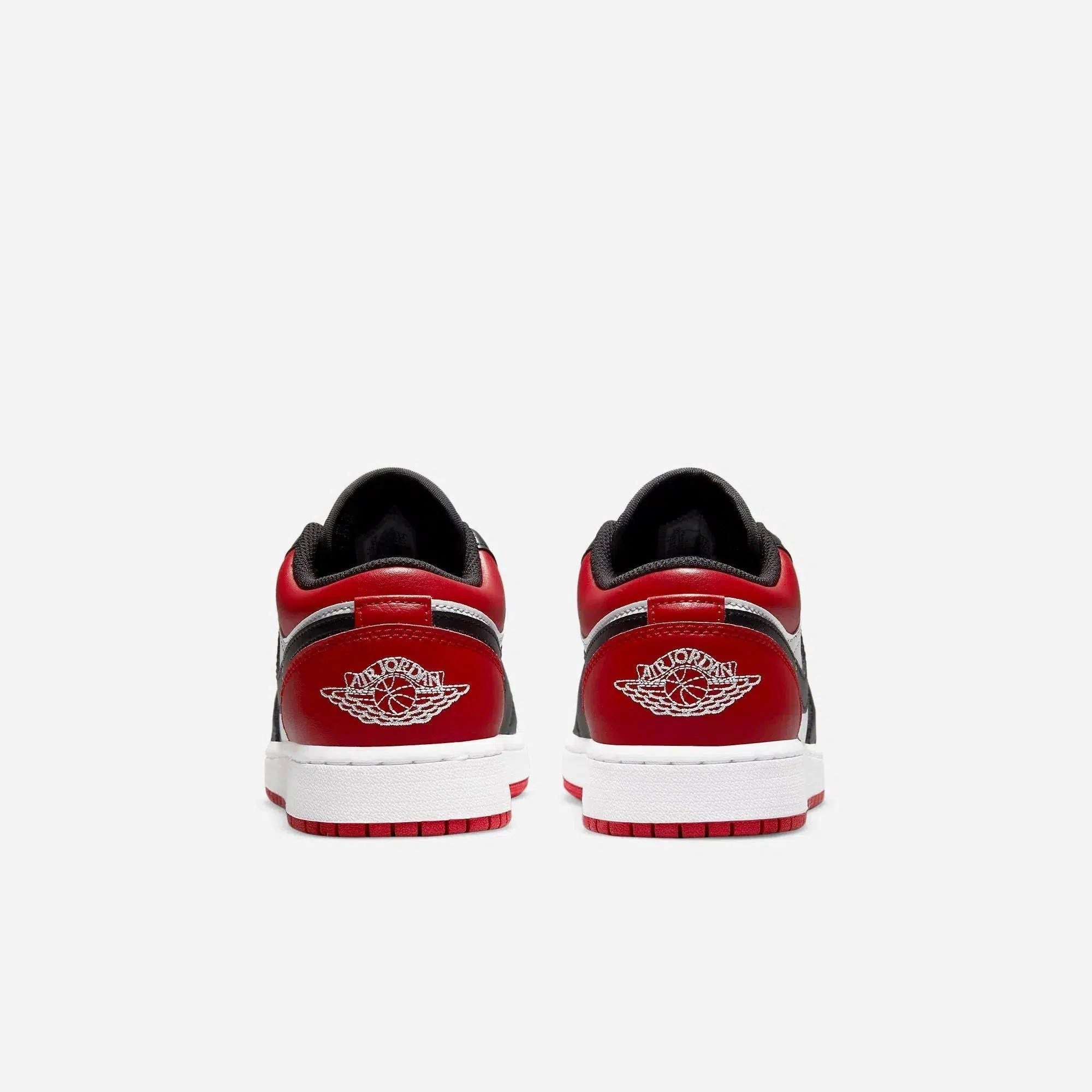 (GS) Air Jordan 1 Low 'Bred Toe' (2021) 553560-612 Air Jordan 1 Signature Look Sneakers