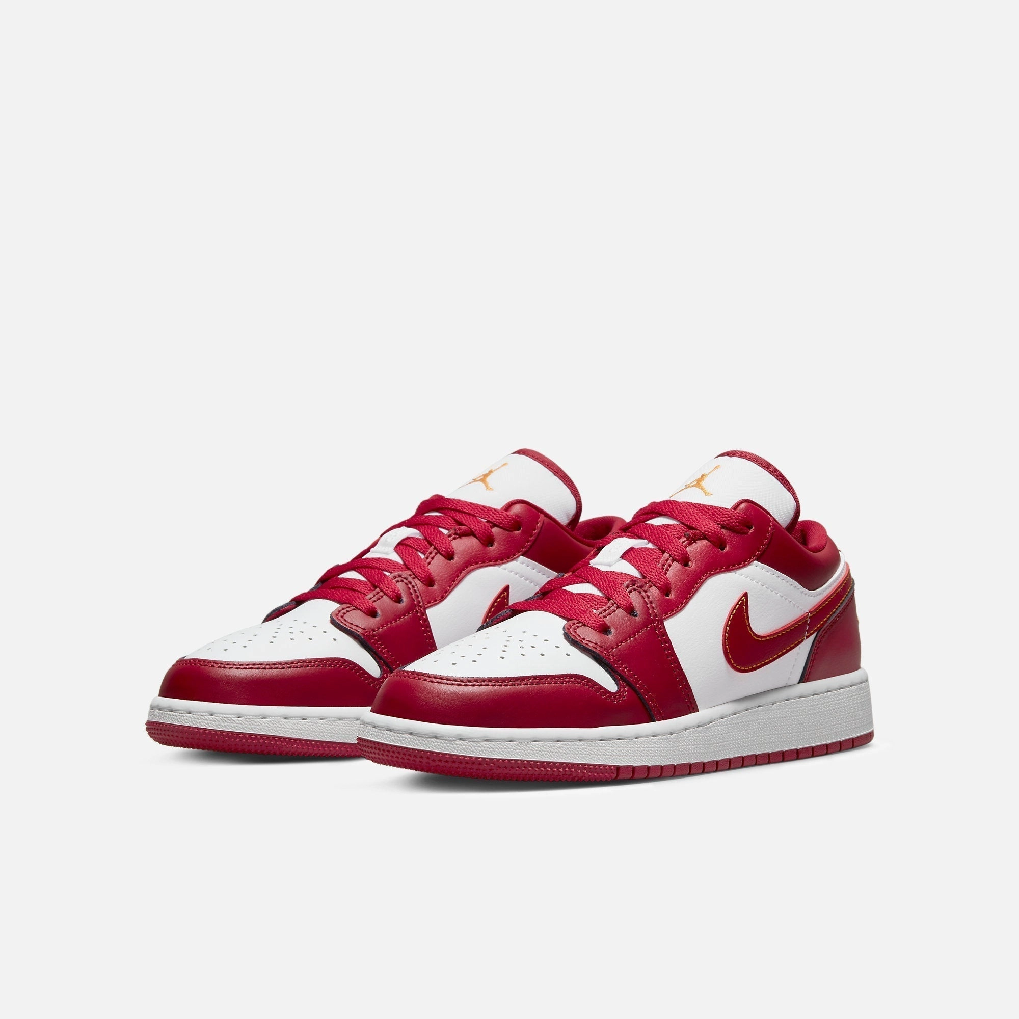 (GS) Air Jordan 1 Low 'Championship Red' (2022) 553560-607 Air Jordan 1 Timeless Heritage Shoes