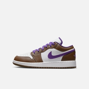 (GS) Air Jordan 1 Low 'Purple Mocha' (2023) 553560-215 Iconic Air Jordan 1 shoes with bold accents
