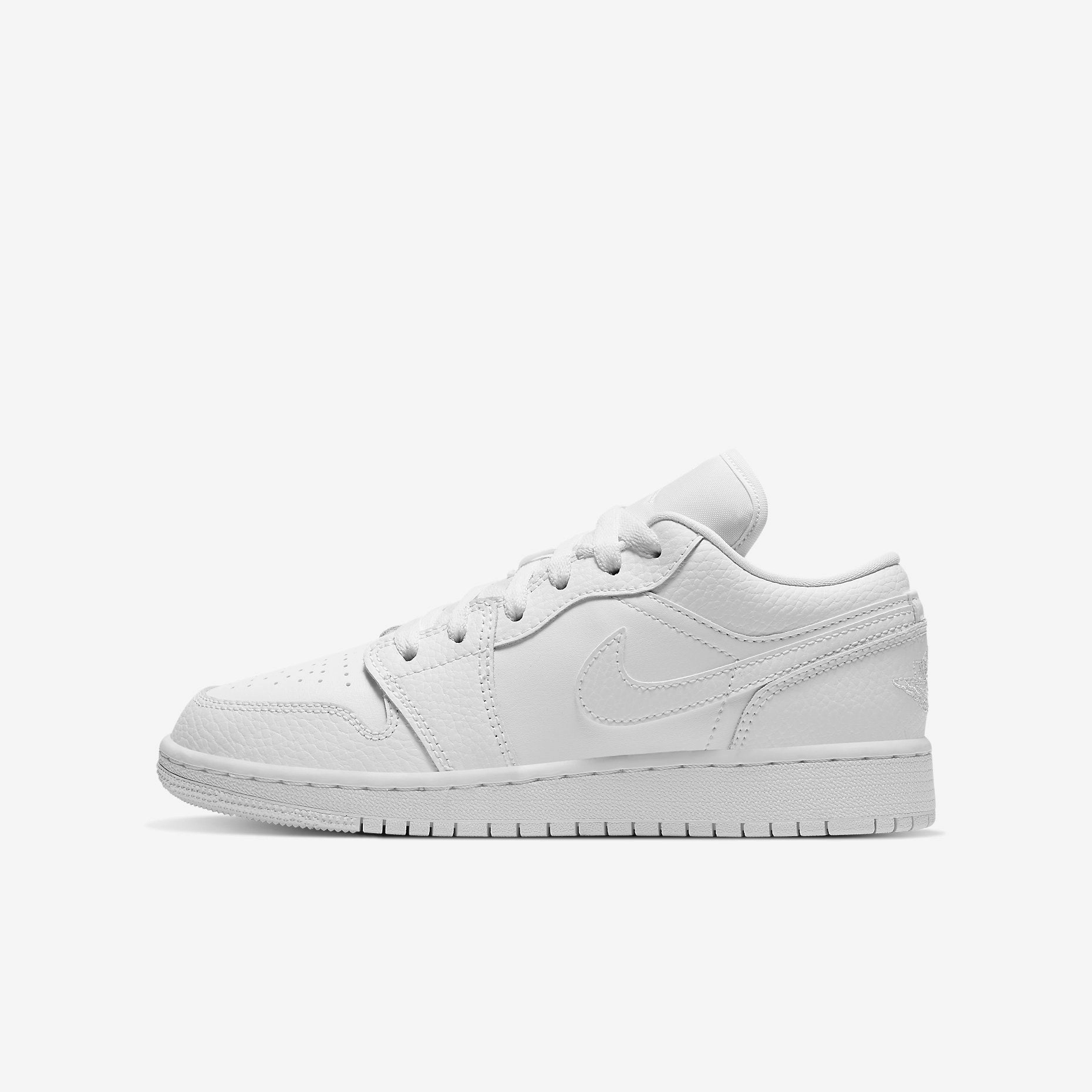 (GS) Air Jordan 1 Low 'Triple White' (2020) 553560-130 Stylish Air Jordan 1 in classic design