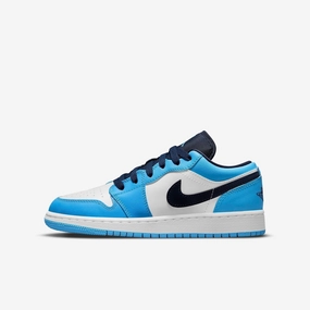 (GS) Air Jordan 1 Low 'UNC' (2021) 553560-144 Authentic Air Jordan 1 in premium leather