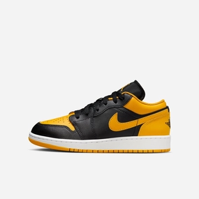 (GS) Air Jordan 1 Low 'Yellow Ochre' (2023) 553560-072 Authentic Air Jordan 1 in premium leather