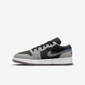 (GS) Air Jordan 1 Low SE 'Crater' (2021) DM4690-001 Iconic Air Jordan 1 shoes with bold accents
