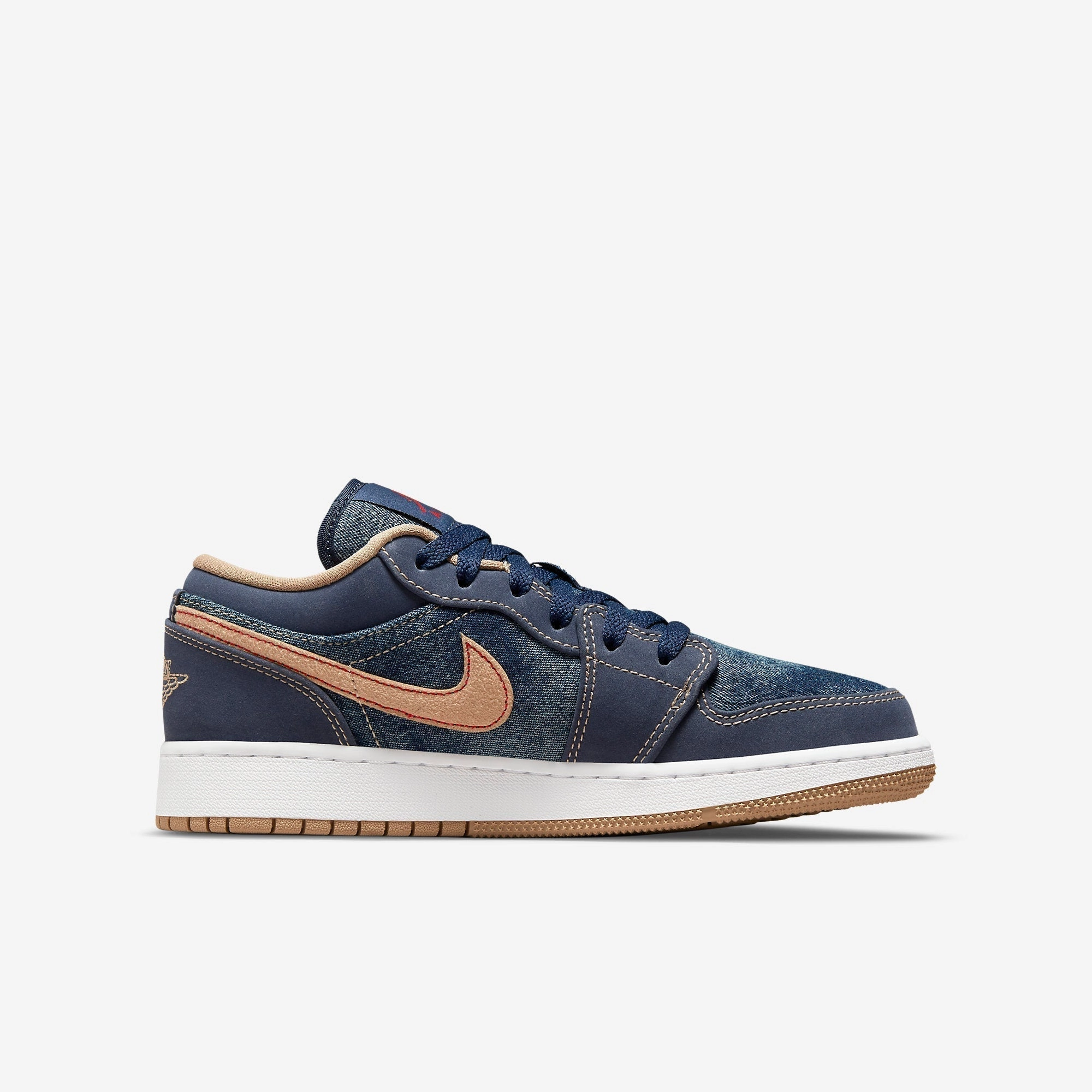 (GS) Air Jordan 1 Low SE 'Denim' (2021) DM4692-400 Air Jordan 1 Timeless Heritage Shoes