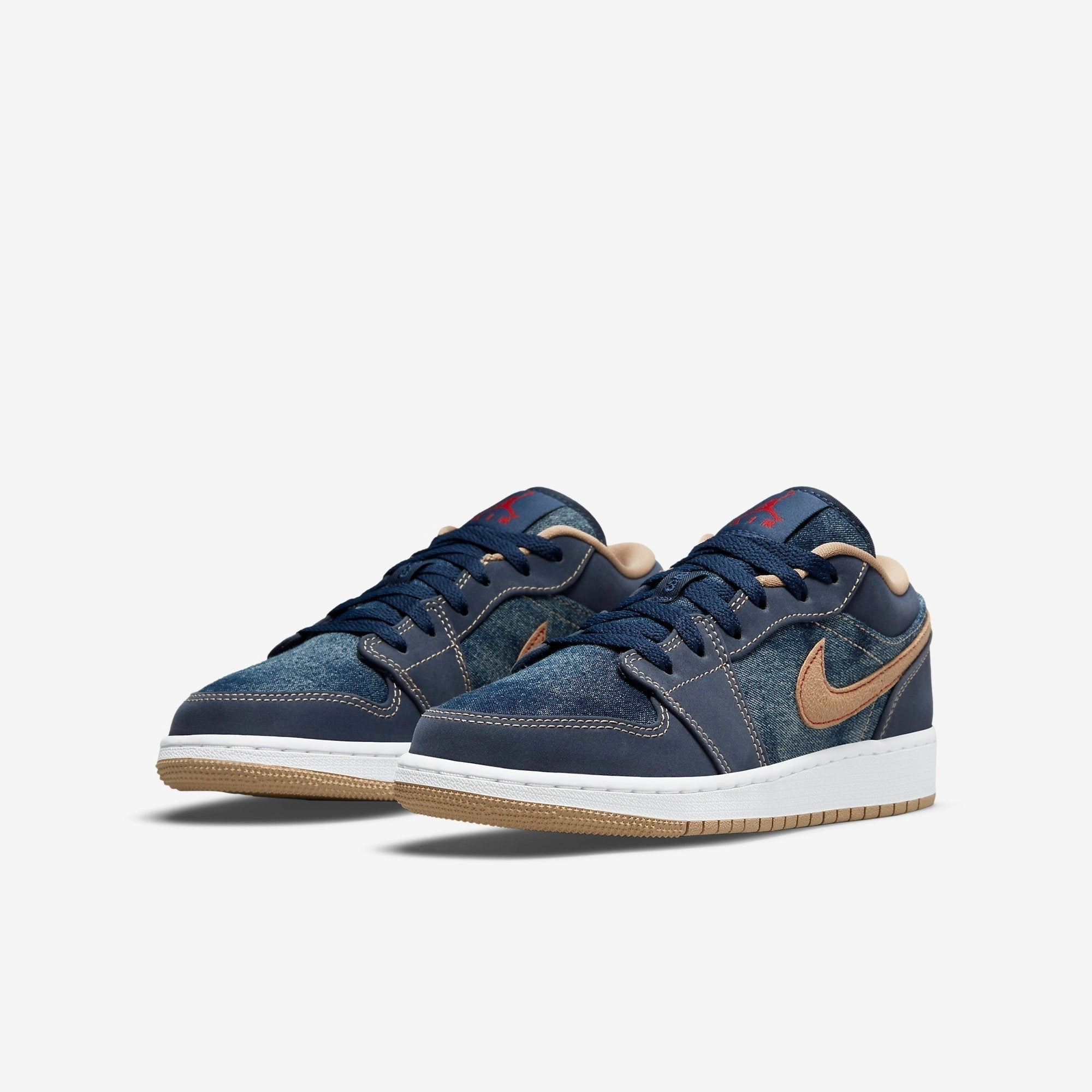 (GS) Air Jordan 1 Low SE 'Denim' (2021) DM4692-400 Air Jordan 1 Timeless Heritage Shoes
