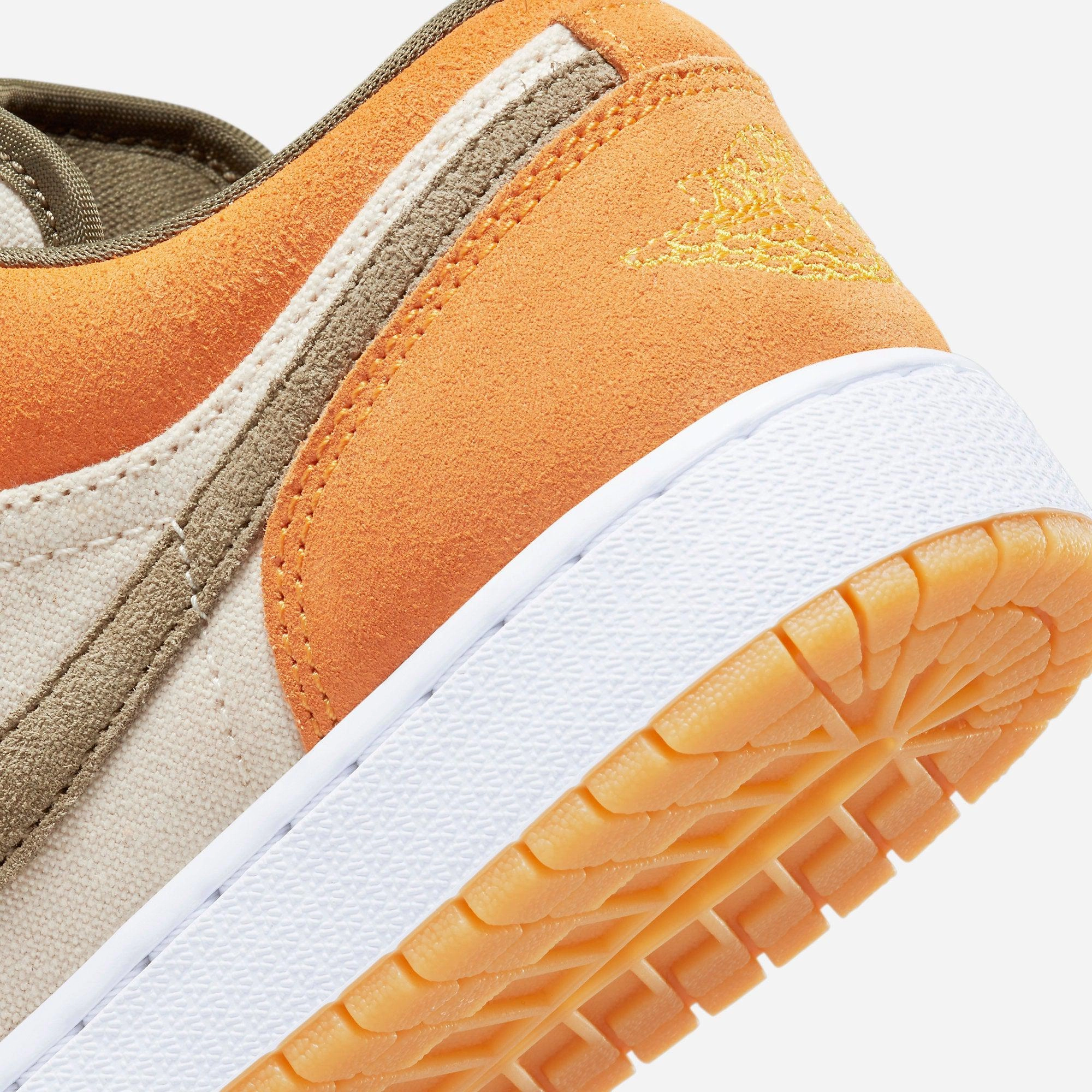 (GS) Air Jordan 1 Low SE 'Light Curry' (2021) DJ0342-102 Air Jordan 1 Timeless Heritage Shoes