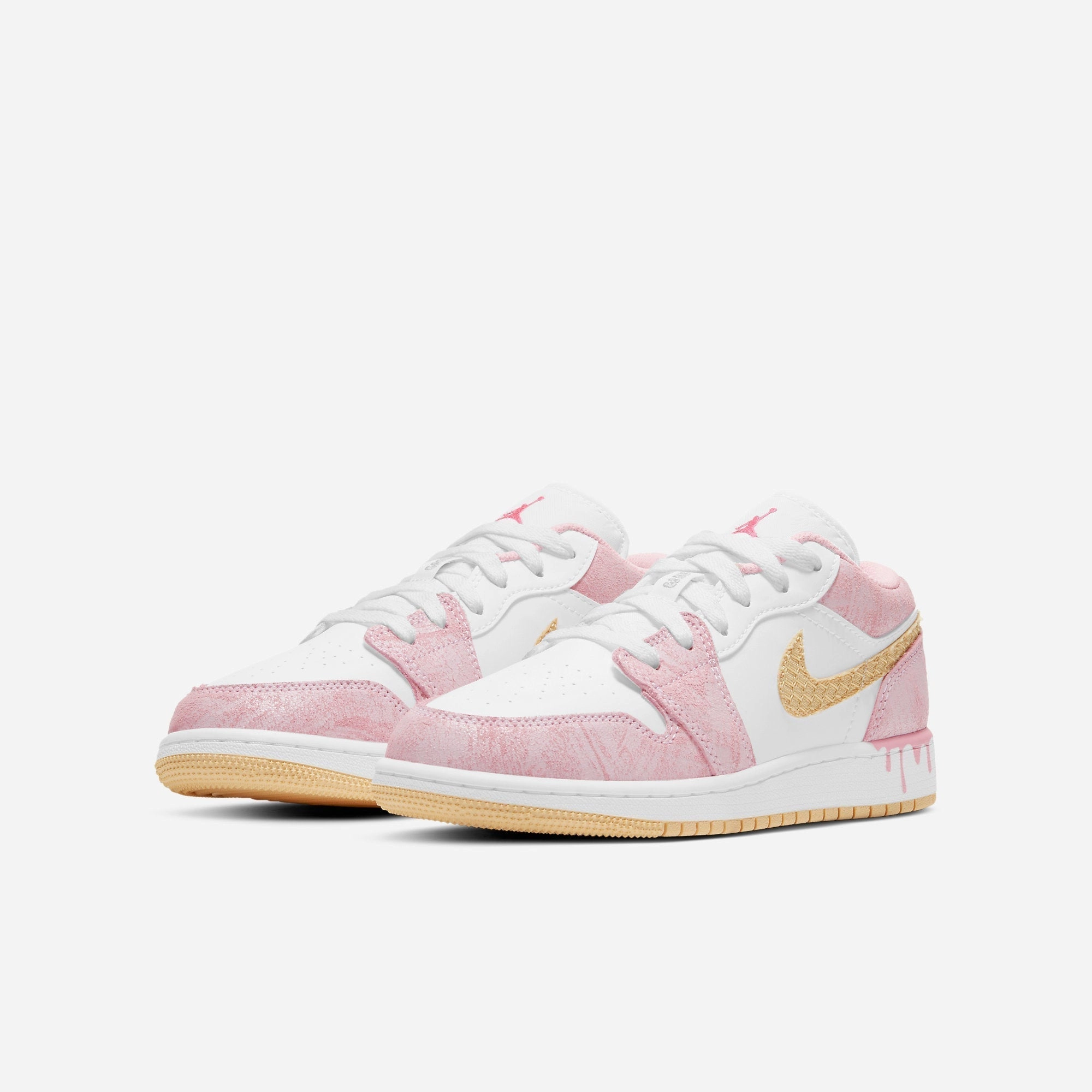 (GS) Air Jordan 1 Low SE 'Paint Drip' (2021) CW7104-601 Air Jordan 1 Signature Look Sneakers