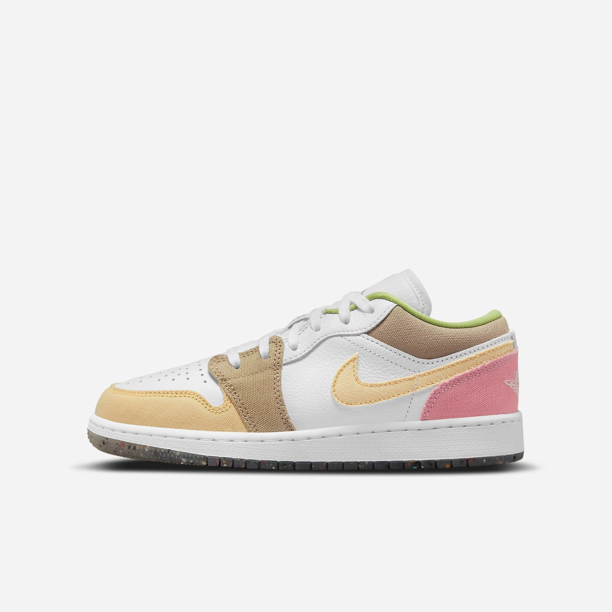 (GS) Air Jordan 1 Low SE 'Pastel Grind' (2021) DJ0341-100 Iconic Air Jordan 1 shoes with bold accents