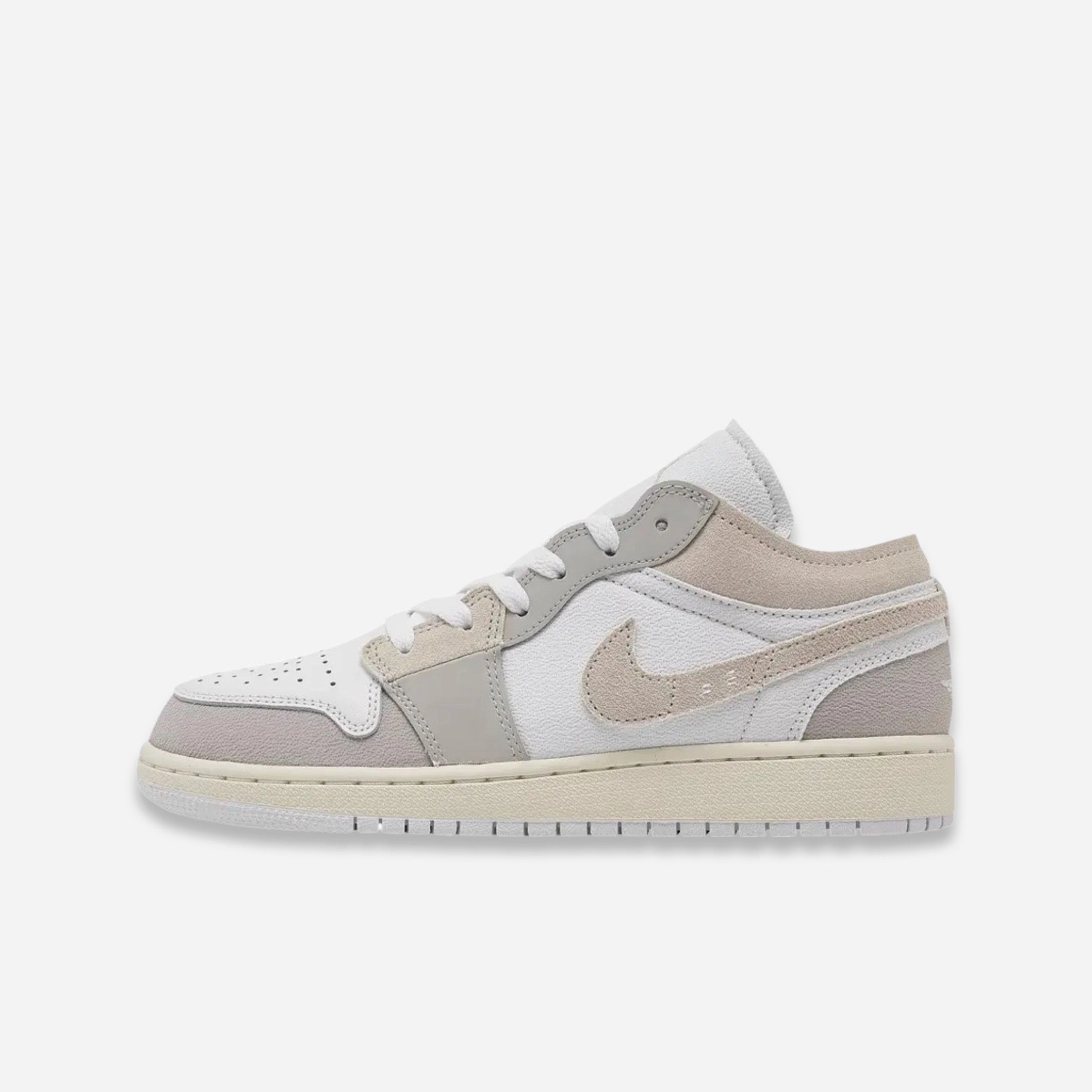 (GS) Air Jordan 1 Low SE Craft 'Inside Out Tech Grey' (2023) FB9139-002 Iconic Air Jordan 1 shoes with bold accents