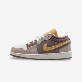 (GS) Air Jordan 1 Low SE Craft 'Taupe Haze' (2023) DZ4465-200 Iconic Air Jordan 1 shoes with bold accents
