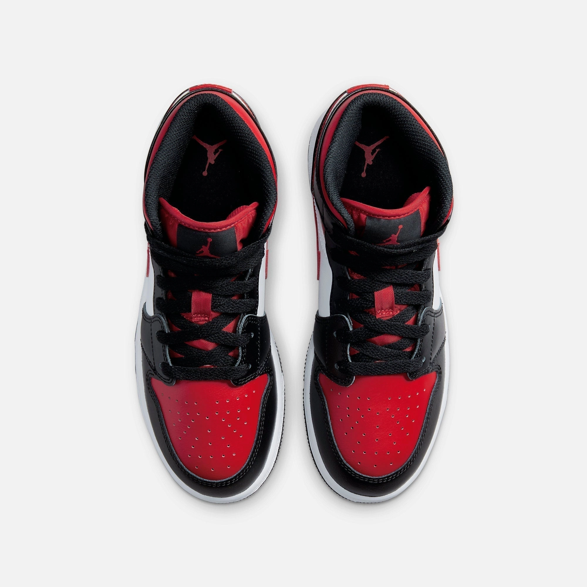 (GS) Air Jordan 1 Mid 'Alternate Bred Toe' (2022) 554725-079 Air Jordan 1 Timeless Heritage Shoes