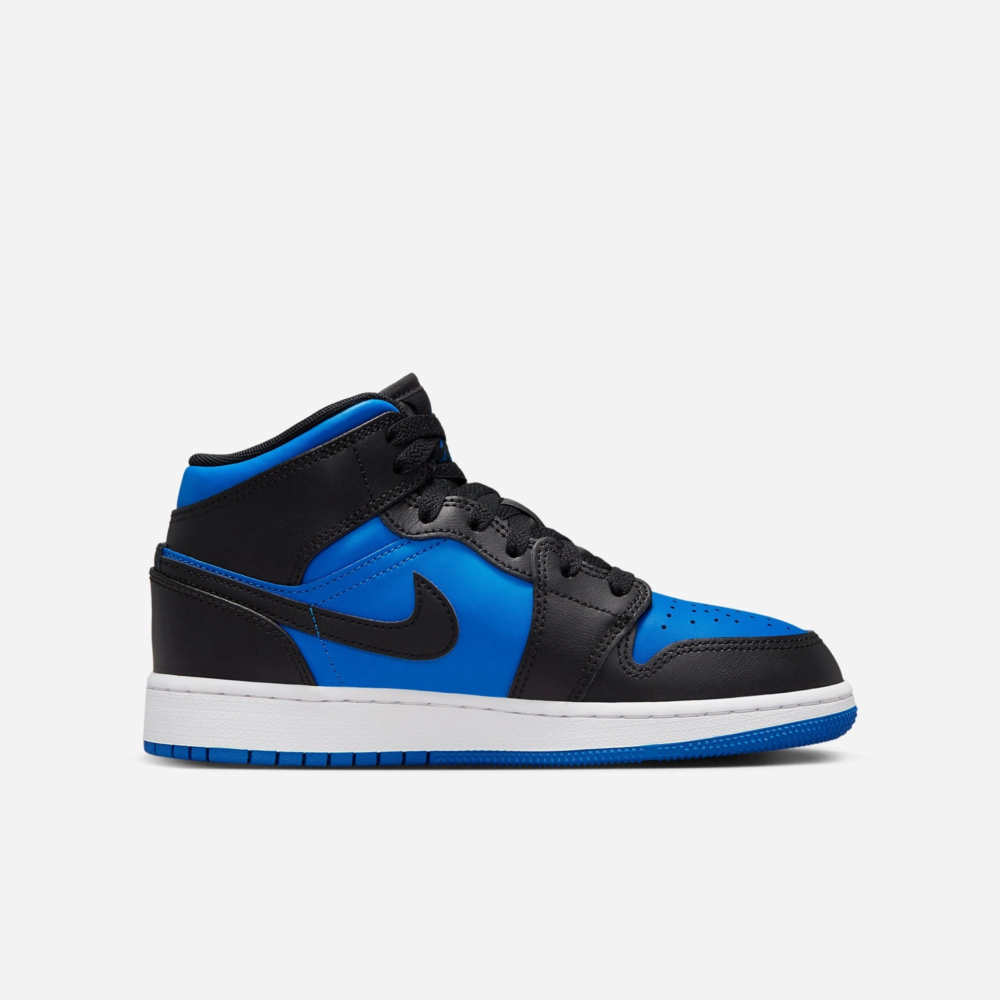 (GS) Air Jordan 1 Mid 'Black / Royal Blue' (2023) DQ8423-042 Air Jordan 1 Original Colorway Shoes