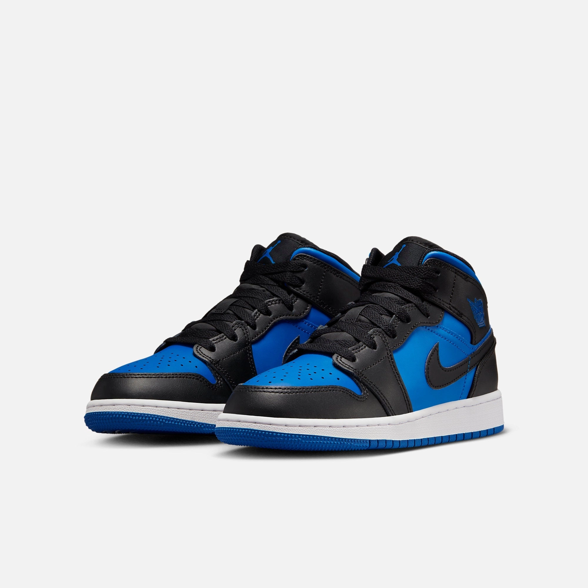 (GS) Air Jordan 1 Mid 'Black / Royal Blue' (2023) DQ8423-042 Air Jordan 1 Original Colorway Shoes