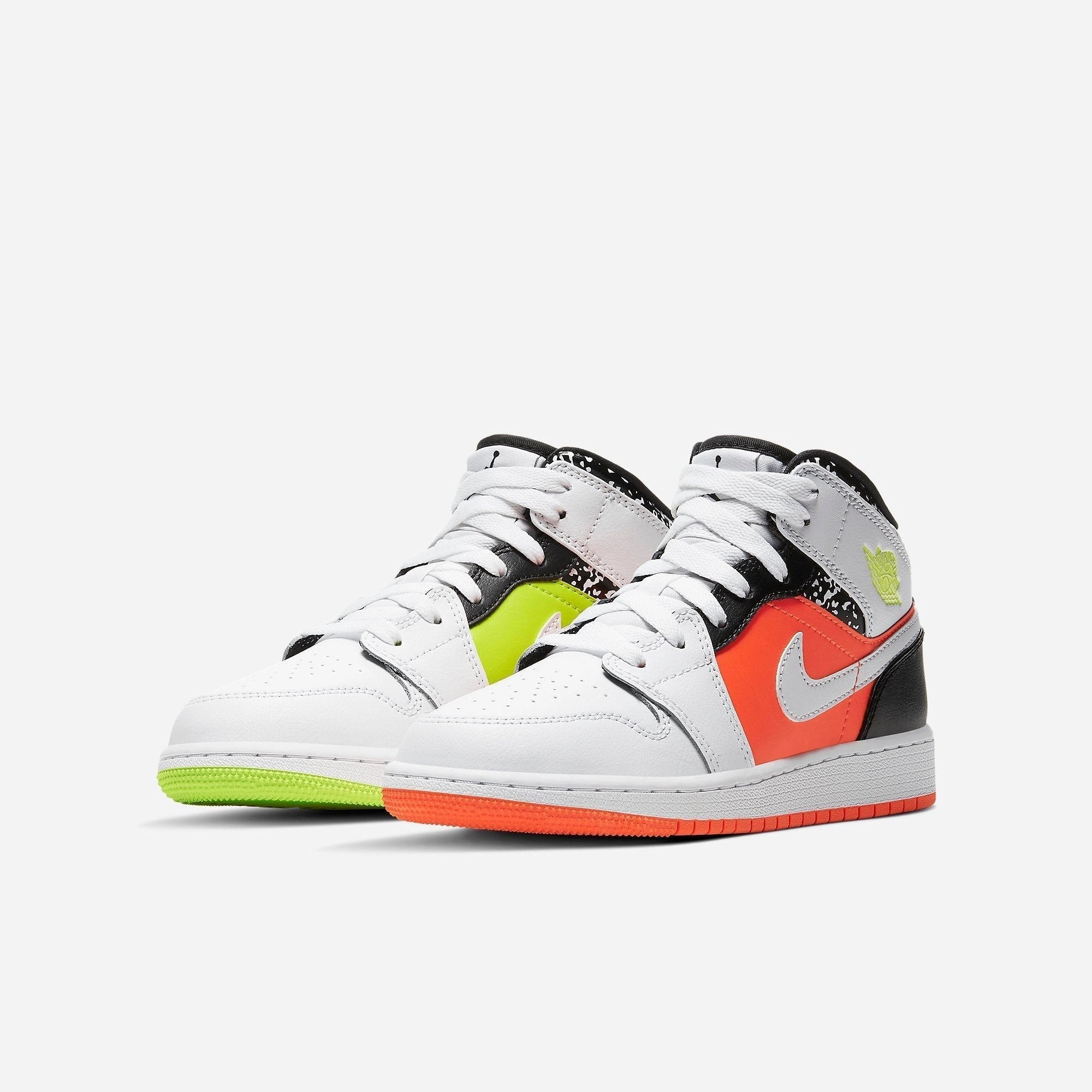 (GS) Air Jordan 1 Mid 'Composition Notebook' (2020) 554725-870 Air Jordan 1 Signature Look Sneakers