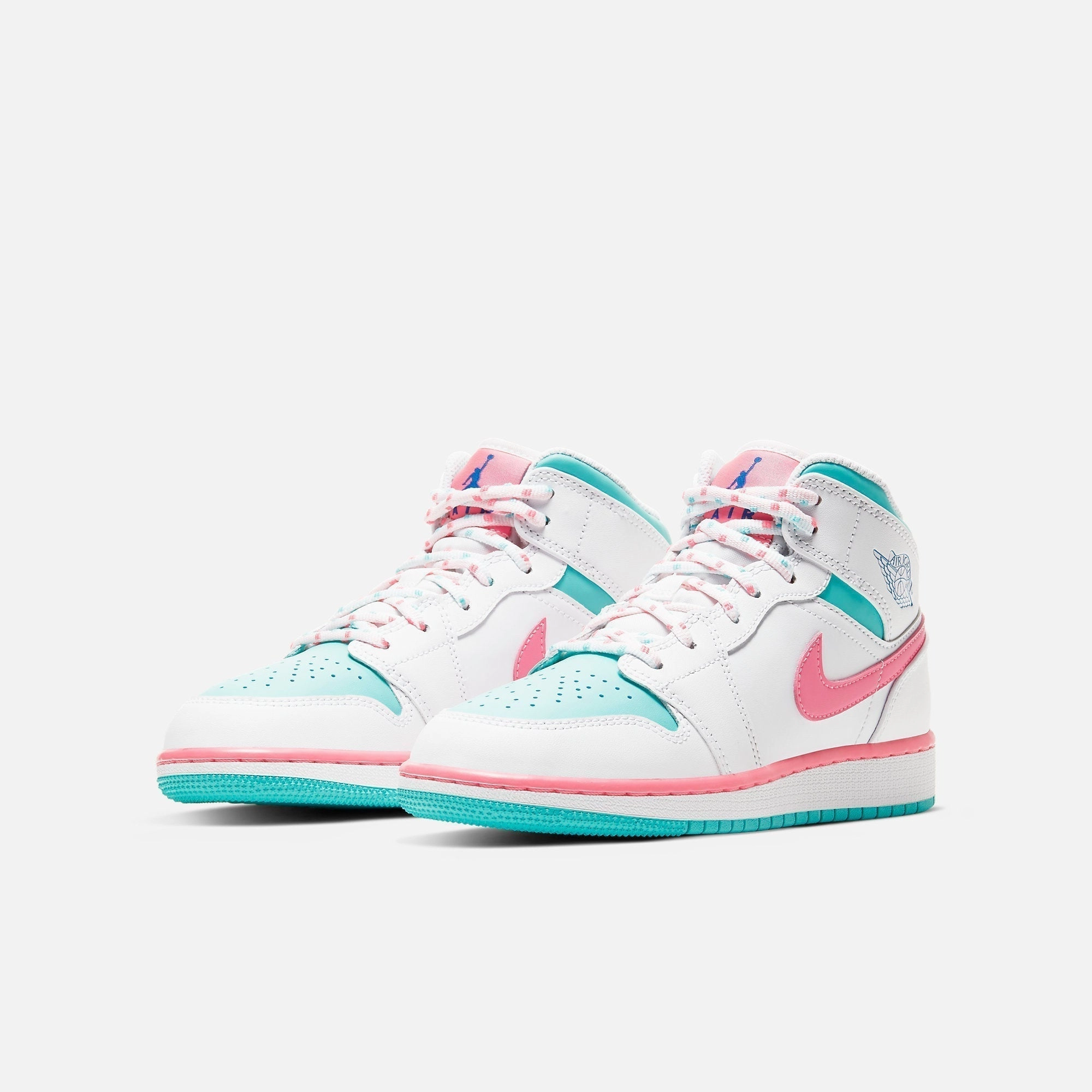 (GS) Air Jordan 1 Mid 'Digital Pink' (2020) 555112-102 Air Jordan 1 Retro Court Sneakers