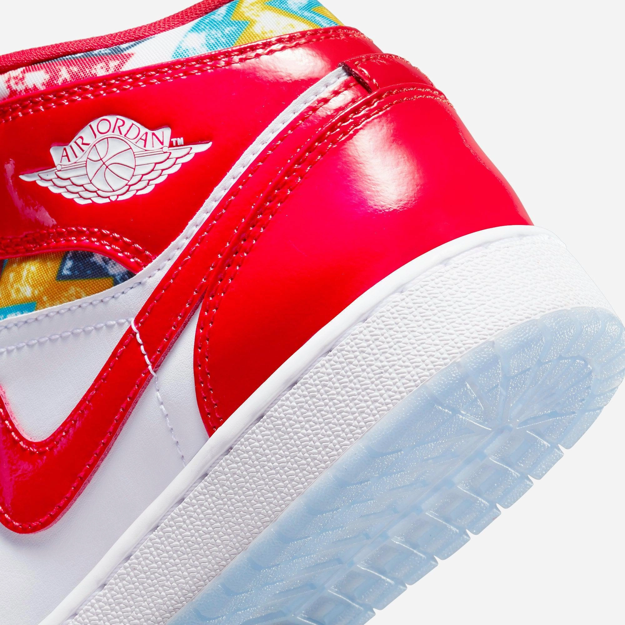 (GS) Air Jordan 1 Mid SE 'Barcelona Sweater' (2021) DC7248-600 Air Jordan 1 Timeless Heritage Shoes
