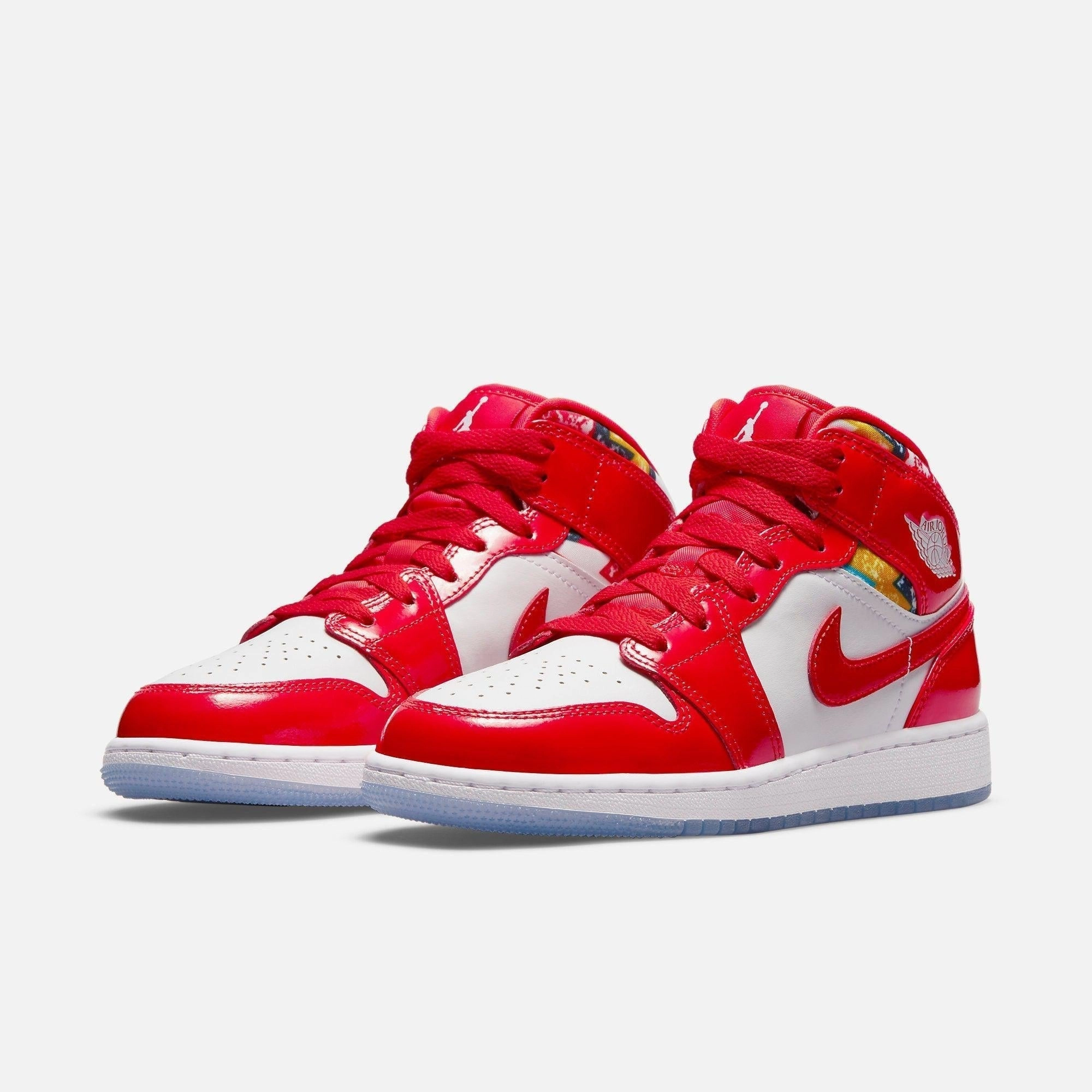 (GS) Air Jordan 1 Mid SE 'Barcelona Sweater' (2021) DC7248-600 Air Jordan 1 Timeless Heritage Shoes