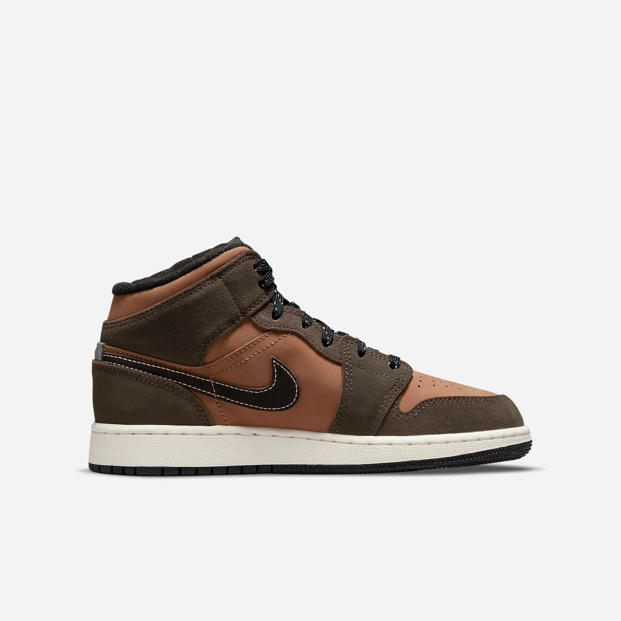 (GS) Air Jordan 1 Mid SE 'Dark Chocolate' (2021) DC7248-200 Air Jordan 1 Timeless Heritage Shoes