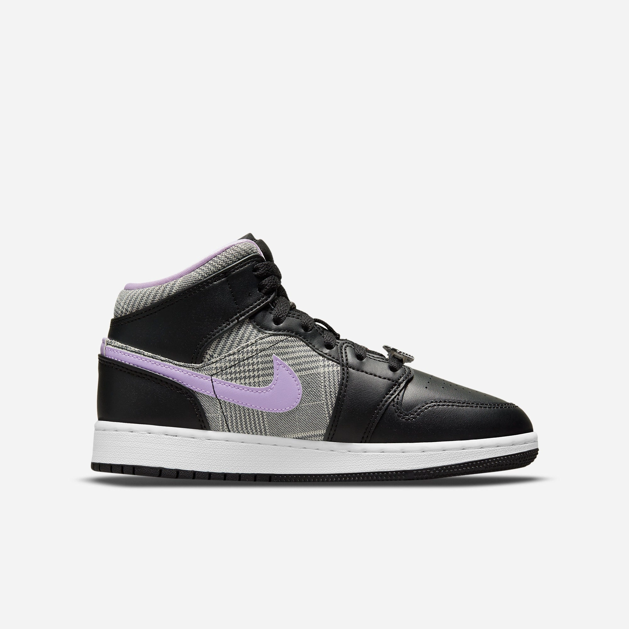(GS) Air Jordan 1 Mid SE 'Houndstooth' (2021) DC7226-015 Air Jordan 1 Timeless Heritage Shoes
