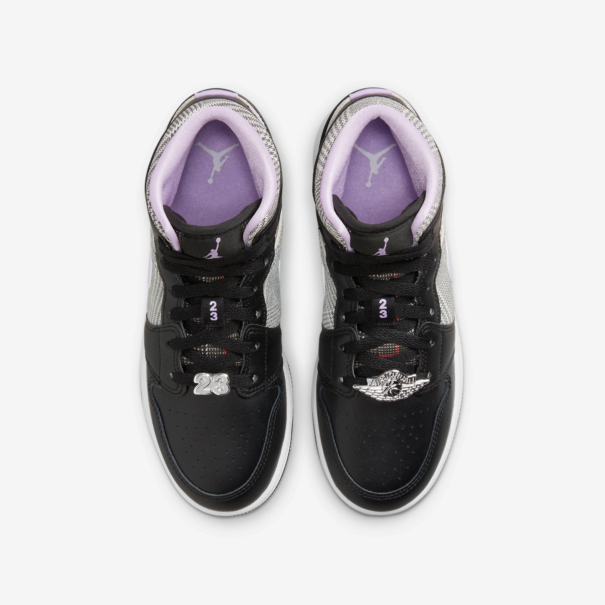 (GS) Air Jordan 1 Mid SE 'Houndstooth' (2021) DC7226-015 Air Jordan 1 Timeless Heritage Shoes