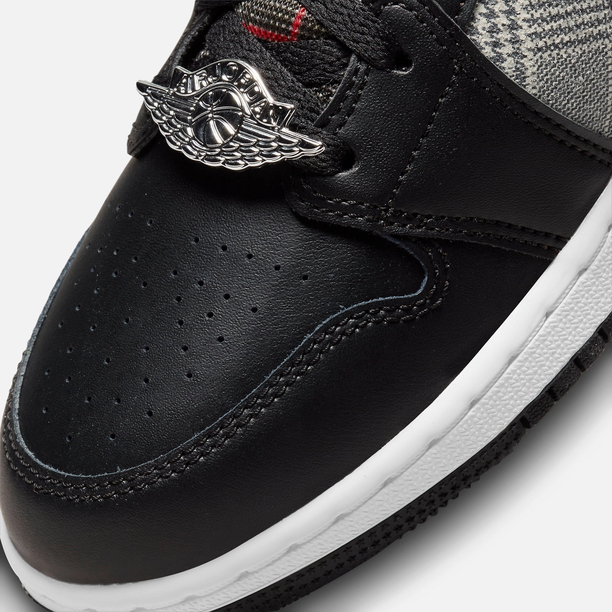 (GS) Air Jordan 1 Mid SE 'Houndstooth' (2021) DC7226-015 Air Jordan 1 Timeless Heritage Shoes