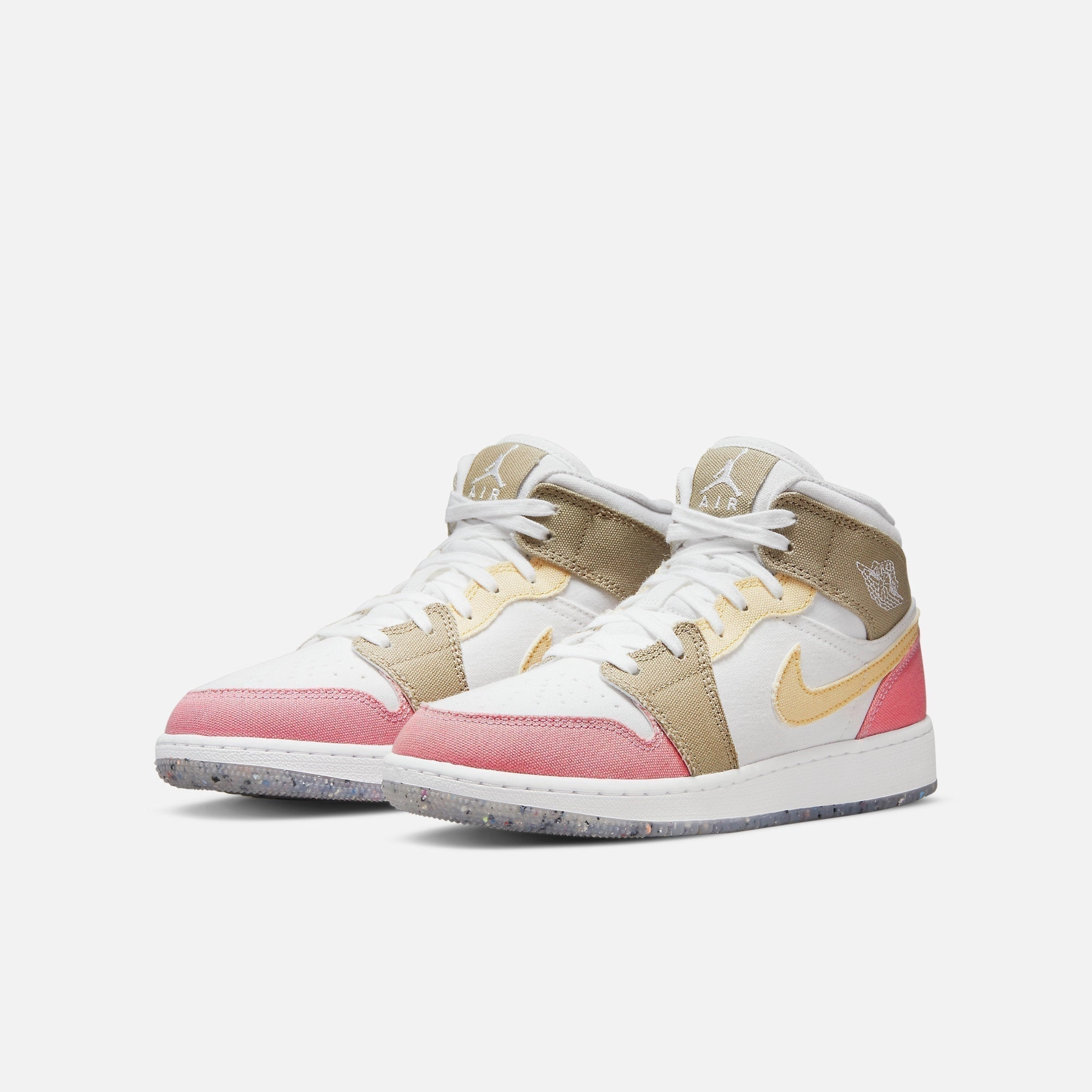 (GS) Air Jordan 1 Mid SE 'Pastel Grind' (2022) DJ0338-100 Air Jordan 1 Timeless Heritage Shoes