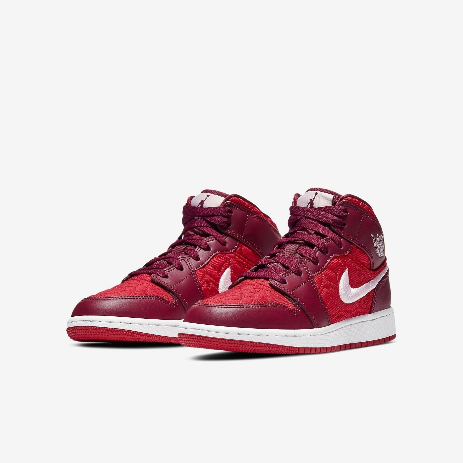 (GS) Air Jordan 1 Mid SE 'Red Quilt / Valentine's Day' (2020) AV5174-600 Air Jordan 1 Original Colorway Shoes