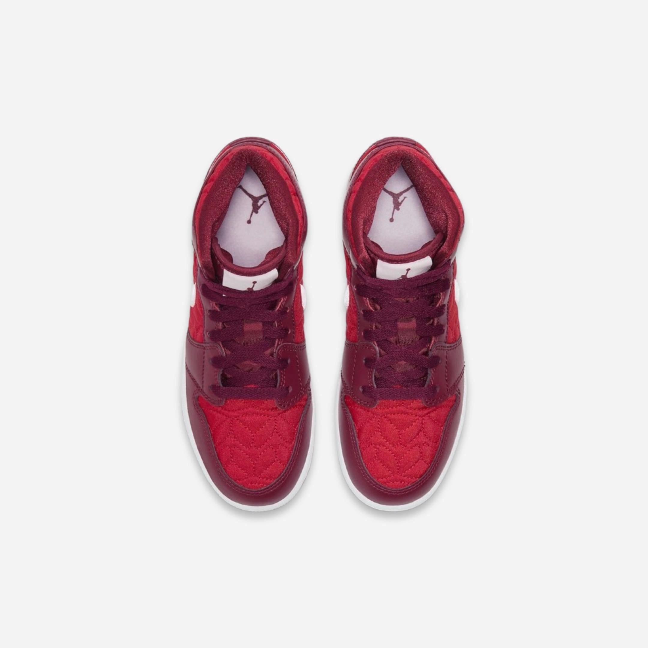 (GS) Air Jordan 1 Mid SE 'Red Quilt / Valentine's Day' (2020) AV5174-600 Air Jordan 1 Original Colorway Shoes