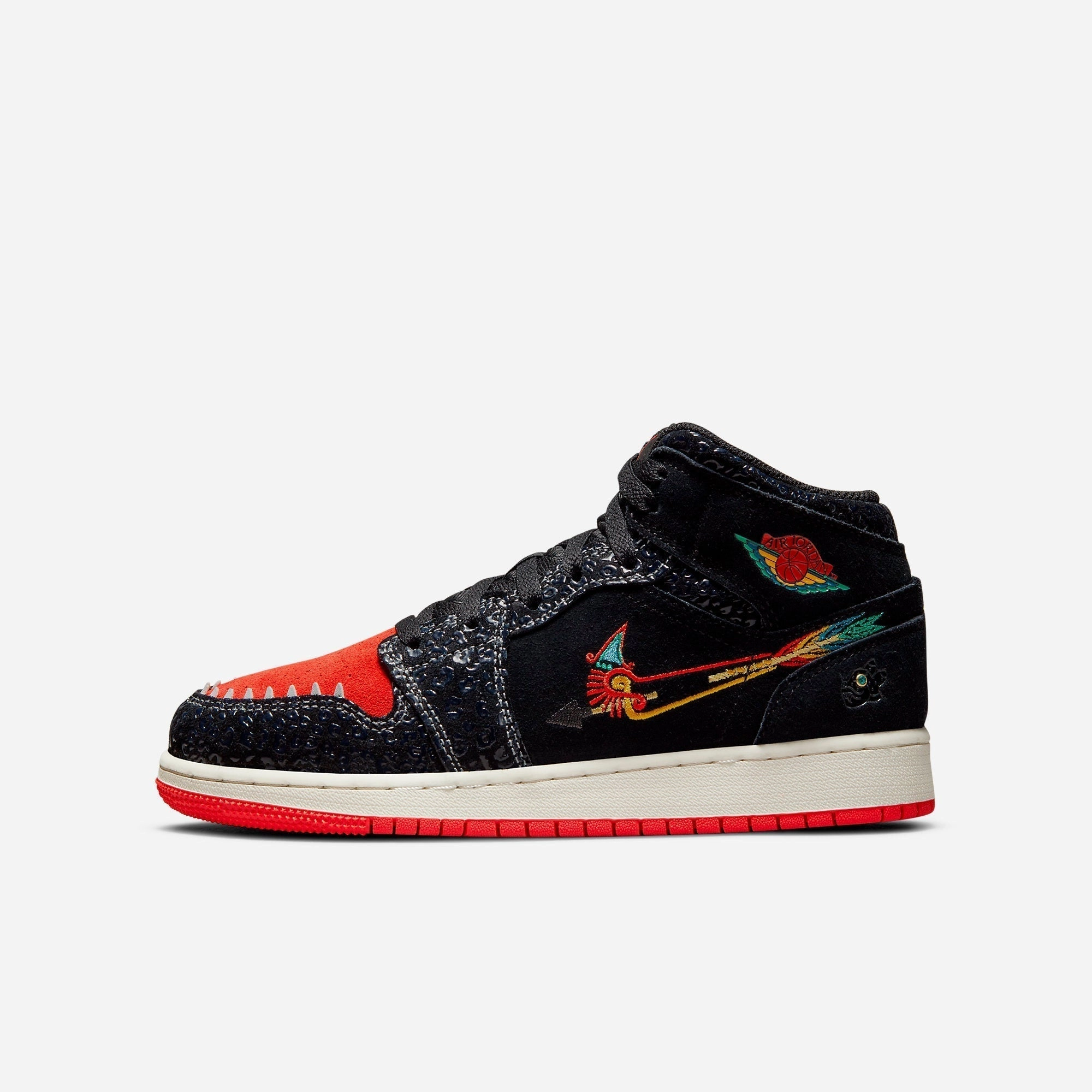 (GS) Air Jordan 1 Mid SE 'SiEMPRE Familia' (2021) DN5121-001 Iconic Air Jordan 1 shoes with bold accents