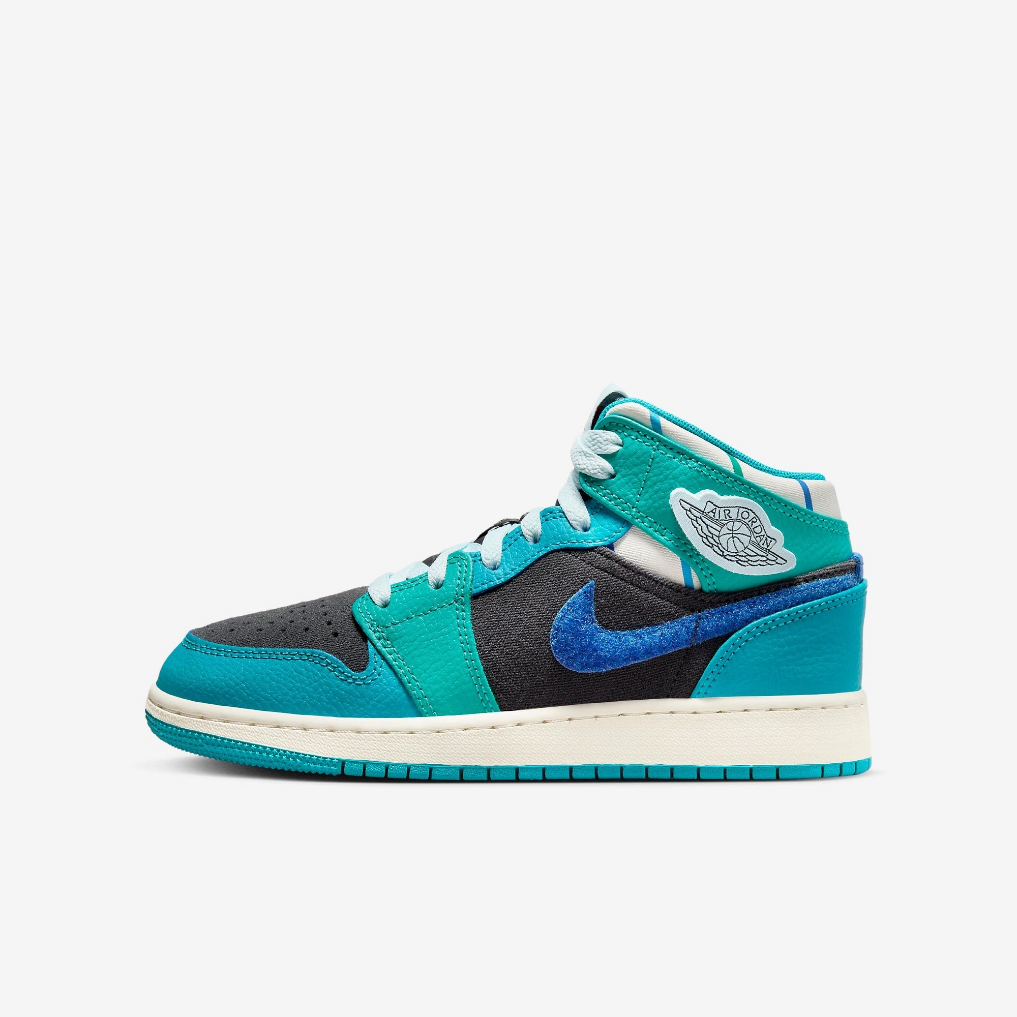 (GS) Air Jordan 1 Mid SS 'Inspired by the Greatest Aquatone' (2024) FJ9482-004 Authentic Air Jordan 1 in premium leather