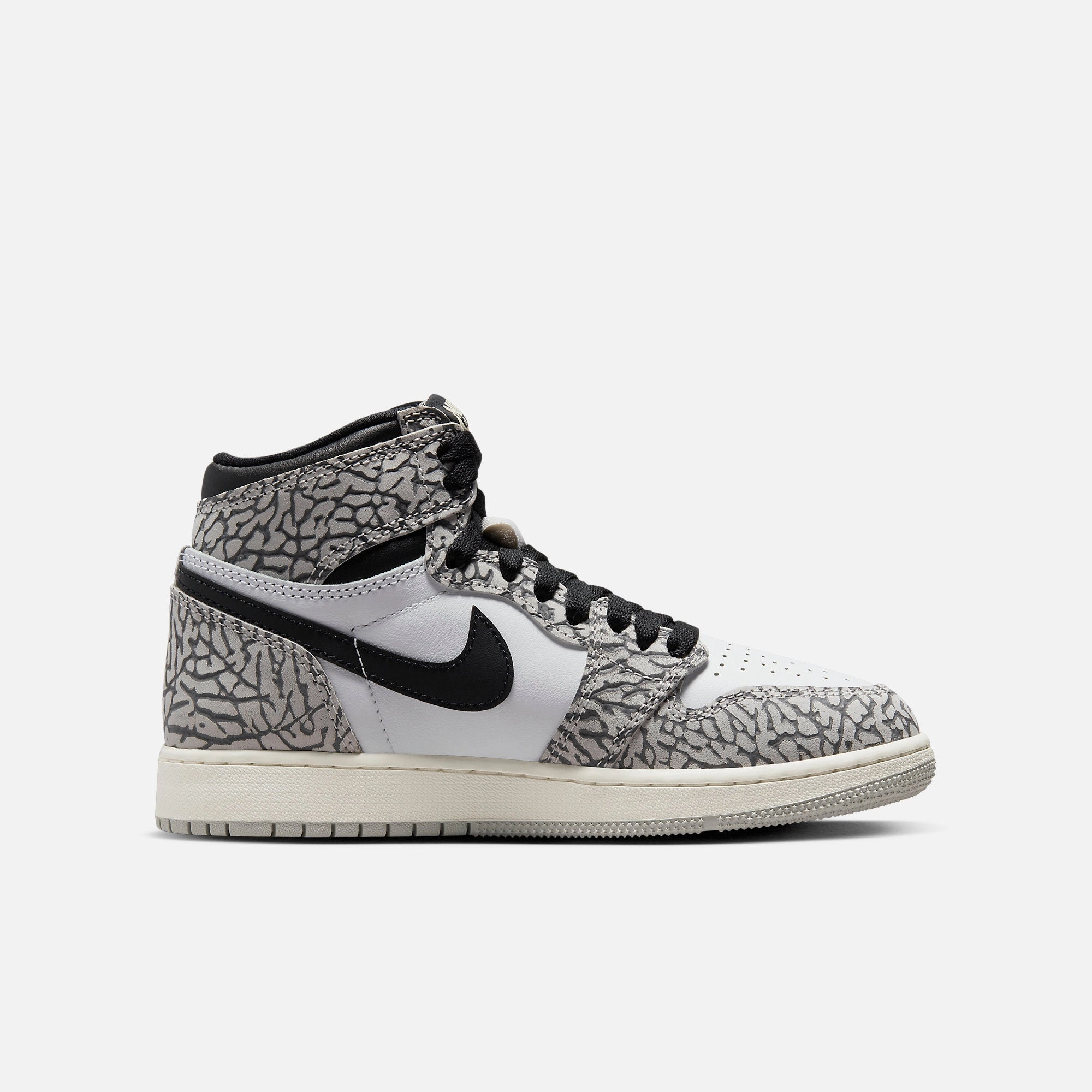 (GS) Air Jordan 1 Retro High OG 'White Cement / Elephant Print' (2023) FD1437-052 Air Jordan 1 Timeless Heritage Shoes