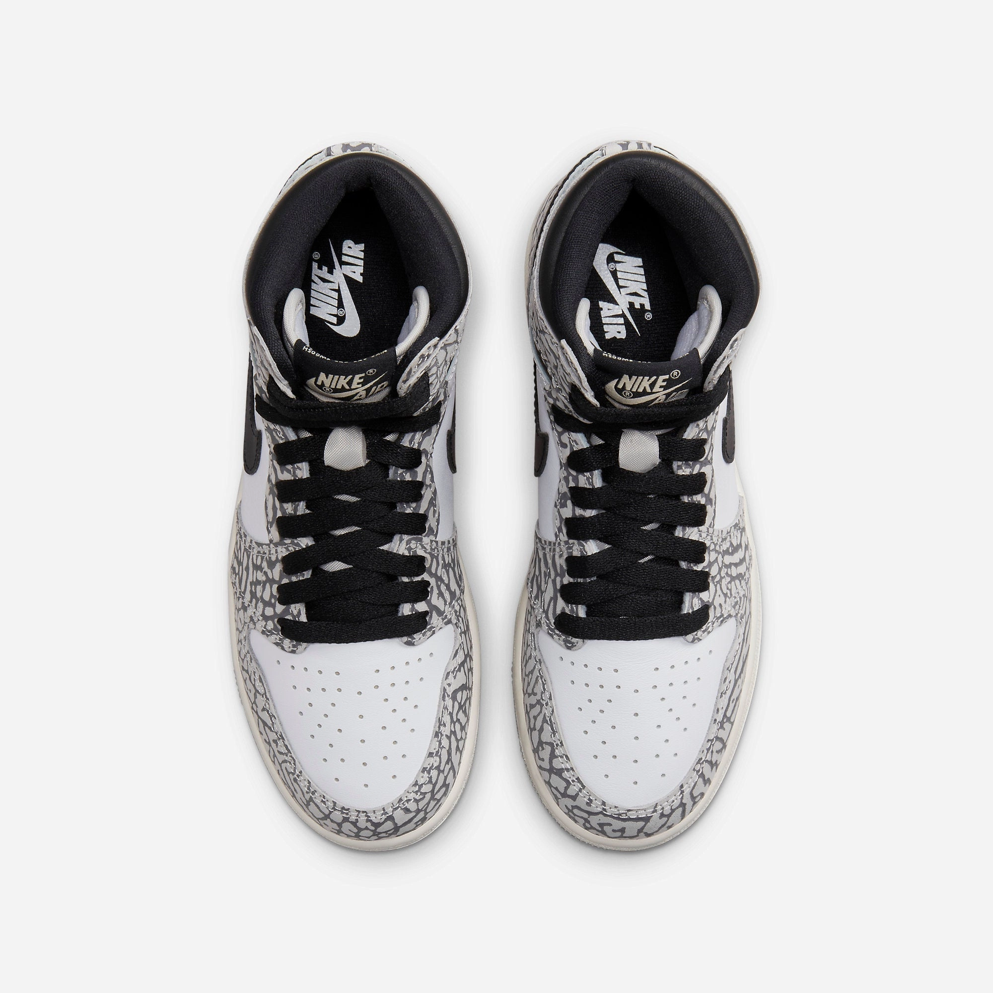 (GS) Air Jordan 1 Retro High OG 'White Cement / Elephant Print' (2023) FD1437-052 Air Jordan 1 Timeless Heritage Shoes