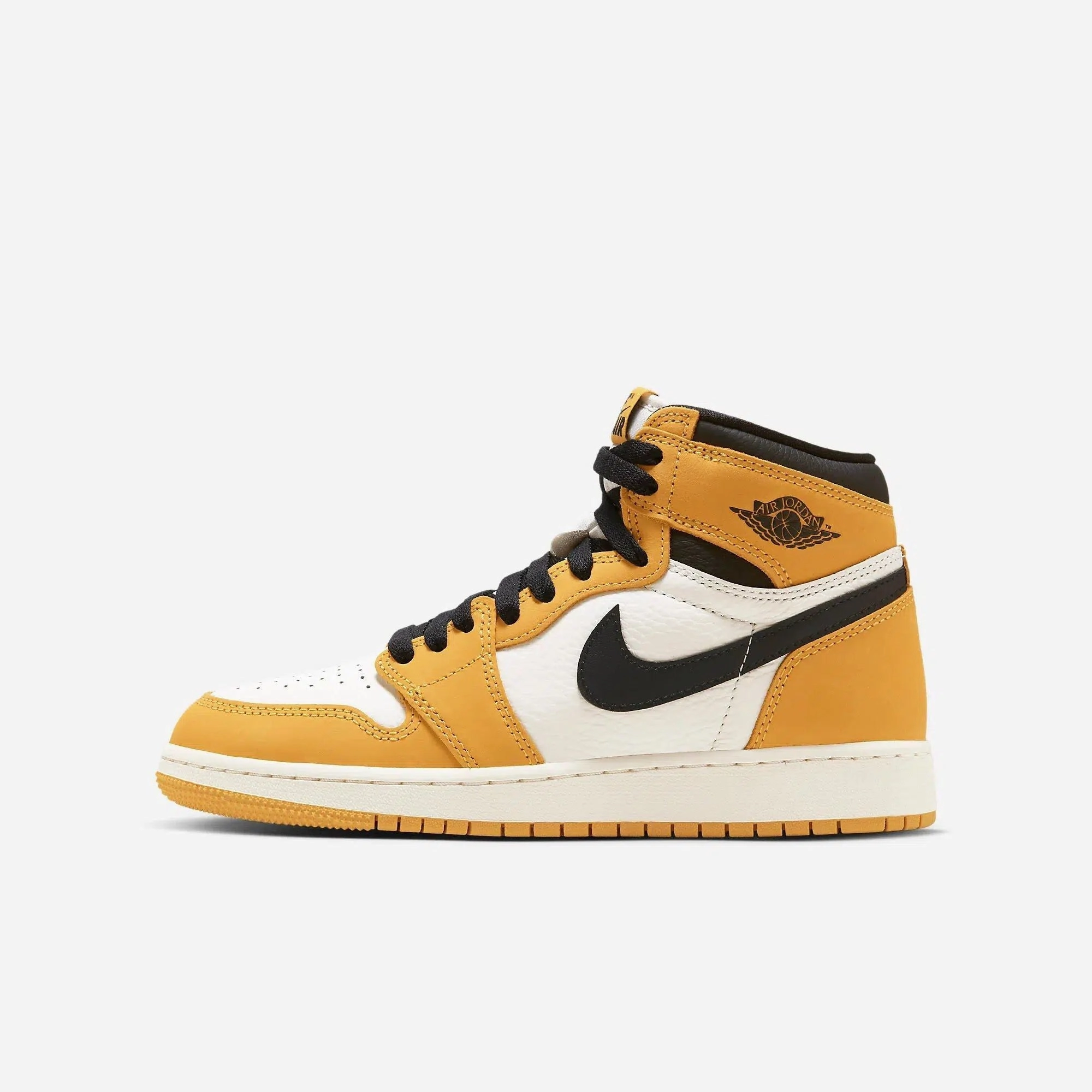 (GS) Air Jordan 1 Retro High OG 'Yellow Ochre' (2024) FD1437-701 Authentic Air Jordan 1 in premium leather