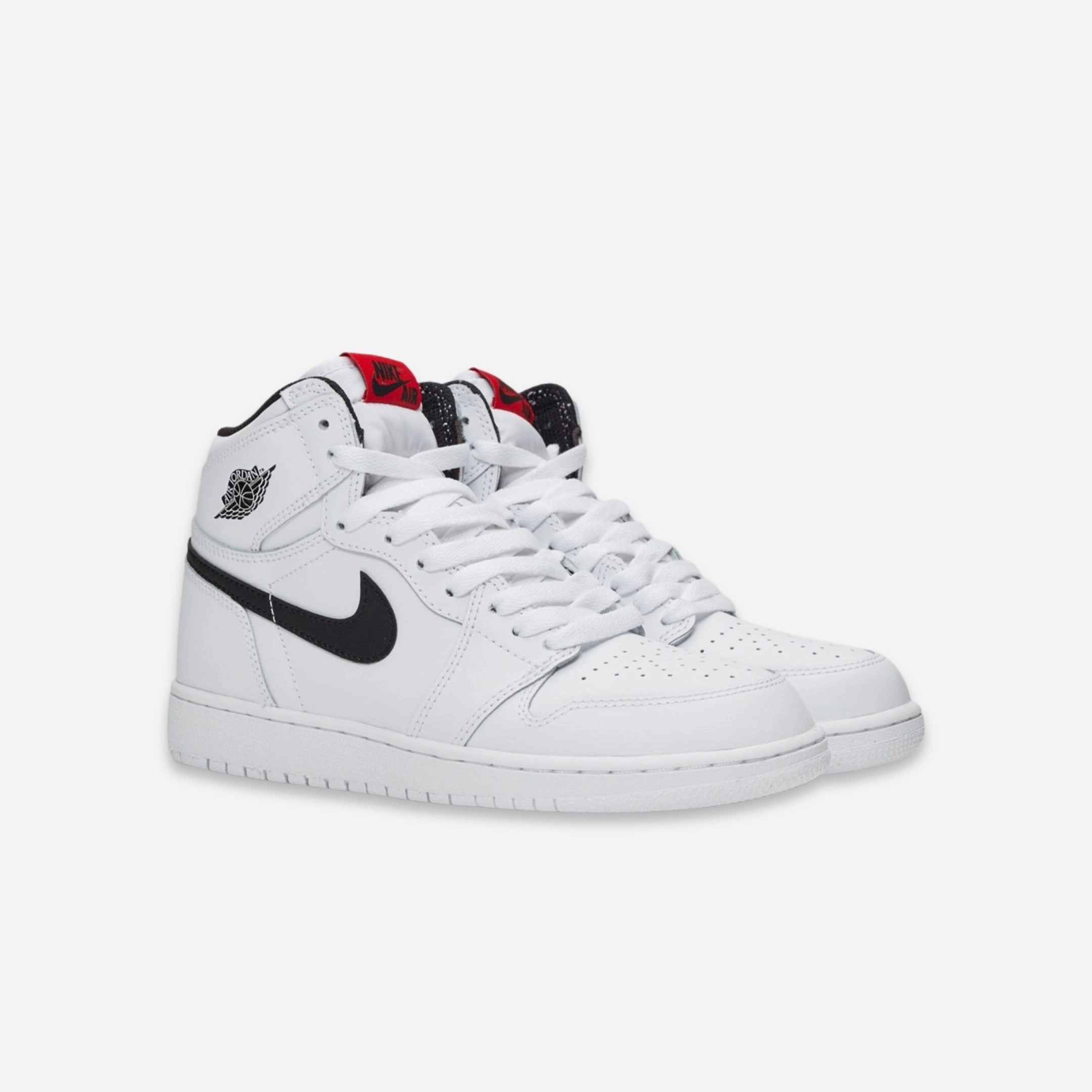 (GS) Air Jordan 1 Retro High Premium 'Yin Yang White' (2016) 575441-102 Air Jordan 1 Signature Look Sneakers