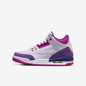 (GS) Air Jordan 3 Retro 'Barely Grape' (2020) 441140-500 Air Jordan 3 retro sneakers with throwback vibe