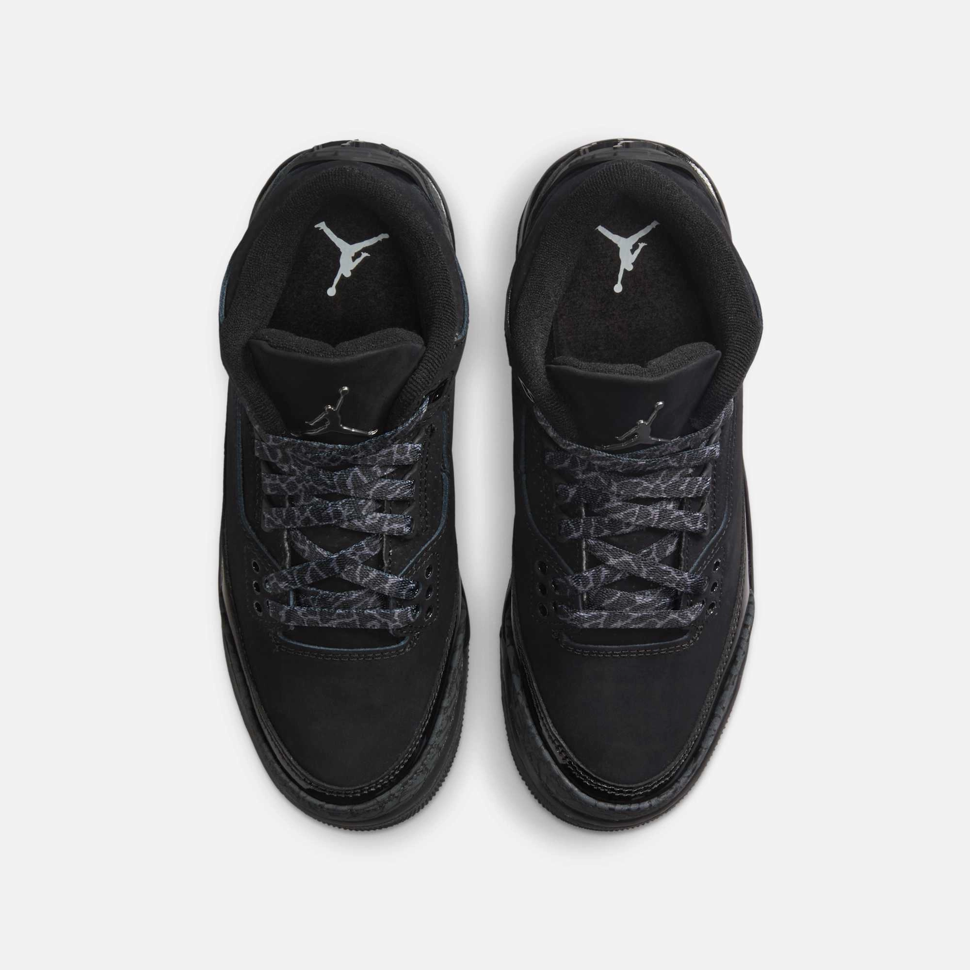 (GS) Air Jordan 3 Retro 'Black Cat' (2025) DM0967-001 Air Jordan 3 Retro Throwback Sneakers