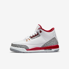 (GS) Air Jordan 3 Retro 'Cardinal' (2022) 398614-126 Air Jordan 3 retro sneakers with throwback vibe