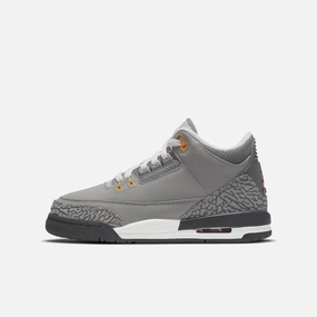 (GS) Air Jordan 3 Retro 'Cool Grey' (2021) 398614-012 Air Jordan 3 retro sneakers with throwback vibe