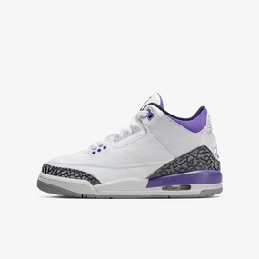 (GS) Air Jordan 3 Retro 'Dark Iris' (2022) DM0967-105 Air Jordan 3 retro sneakers with throwback vibe