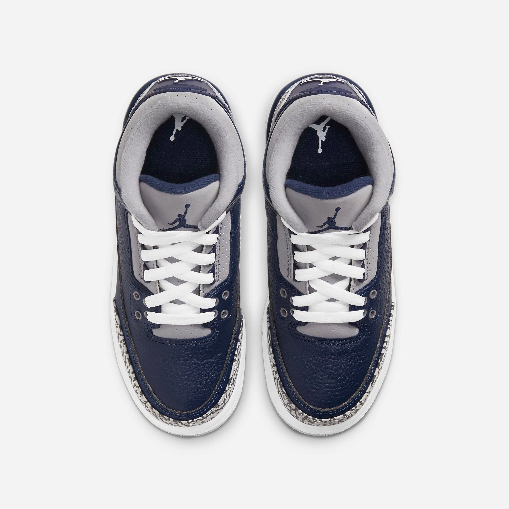 (GS) Air Jordan 3 Retro 'Georgetown Hoyas / Midnight Navy' (2021) 398614-401 Air Jordan 3 Retro Throwback Sneakers