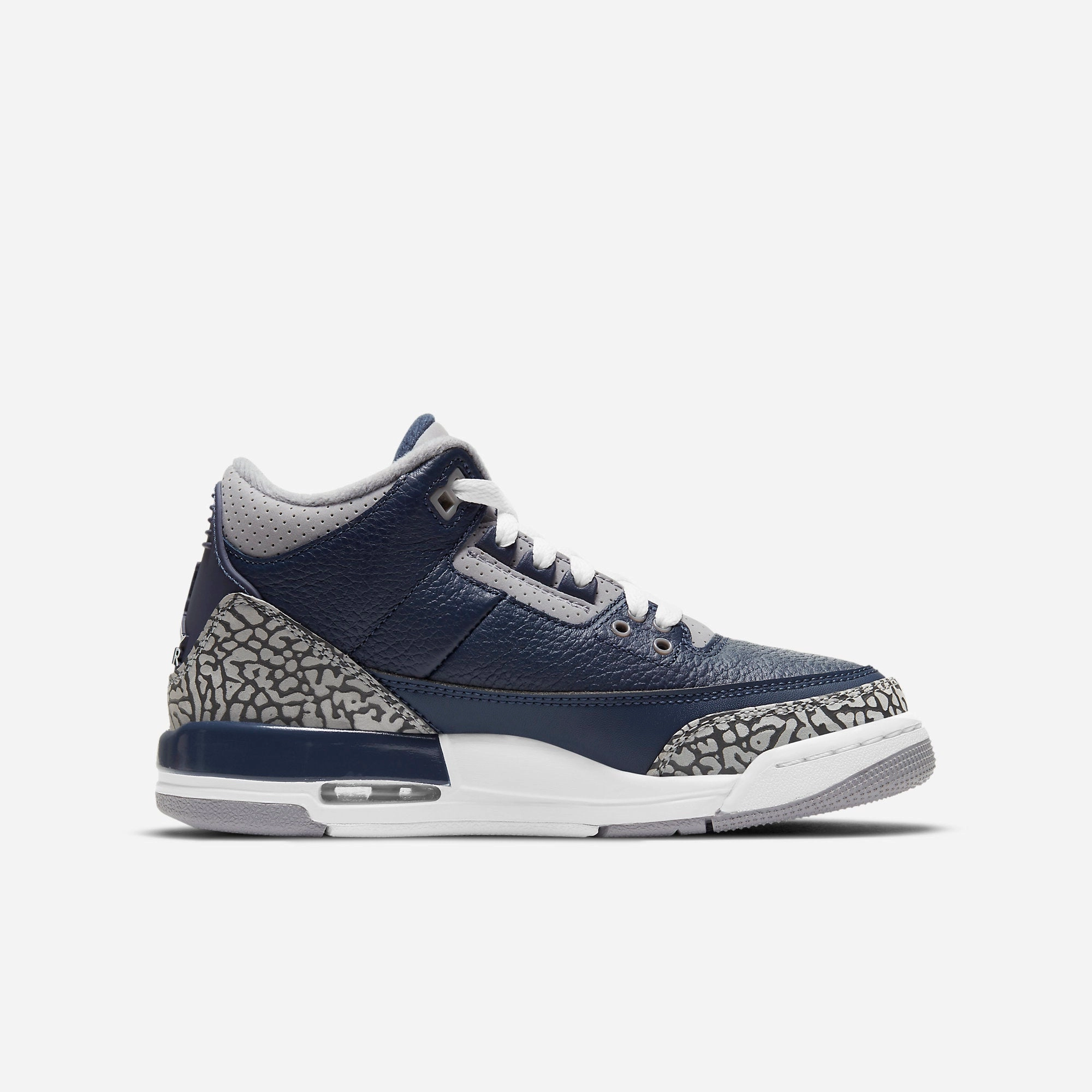 (GS) Air Jordan 3 Retro 'Georgetown Hoyas / Midnight Navy' (2021) 398614-401 Air Jordan 3 Retro Throwback Sneakers