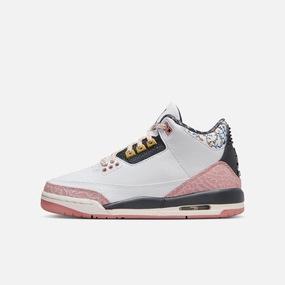 (GS) Air Jordan 3 Retro 'Vintage Floral / Red Stardust' (2024) 441140-100 Air Jordan 3 retro sneakers with throwback vibe